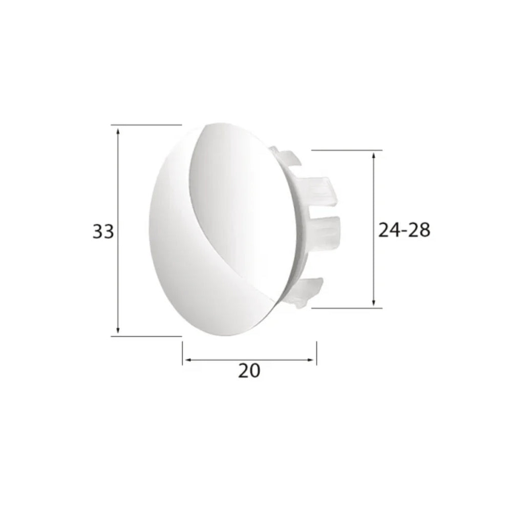 Ghiera troppopieno Rubiflux in ottone per lavabi e bidet foro diametro 24 0 28 mm - Cromo 2