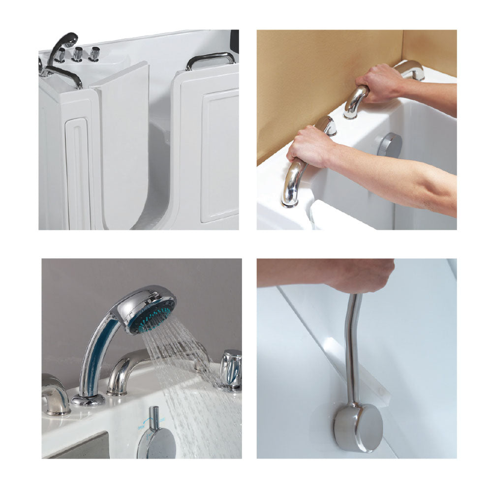  Vasca per anziani modello Lotus 1334x673x1016 mm con pannello esterno a destra by CeramicStore | Lo specialista del tuo bagno