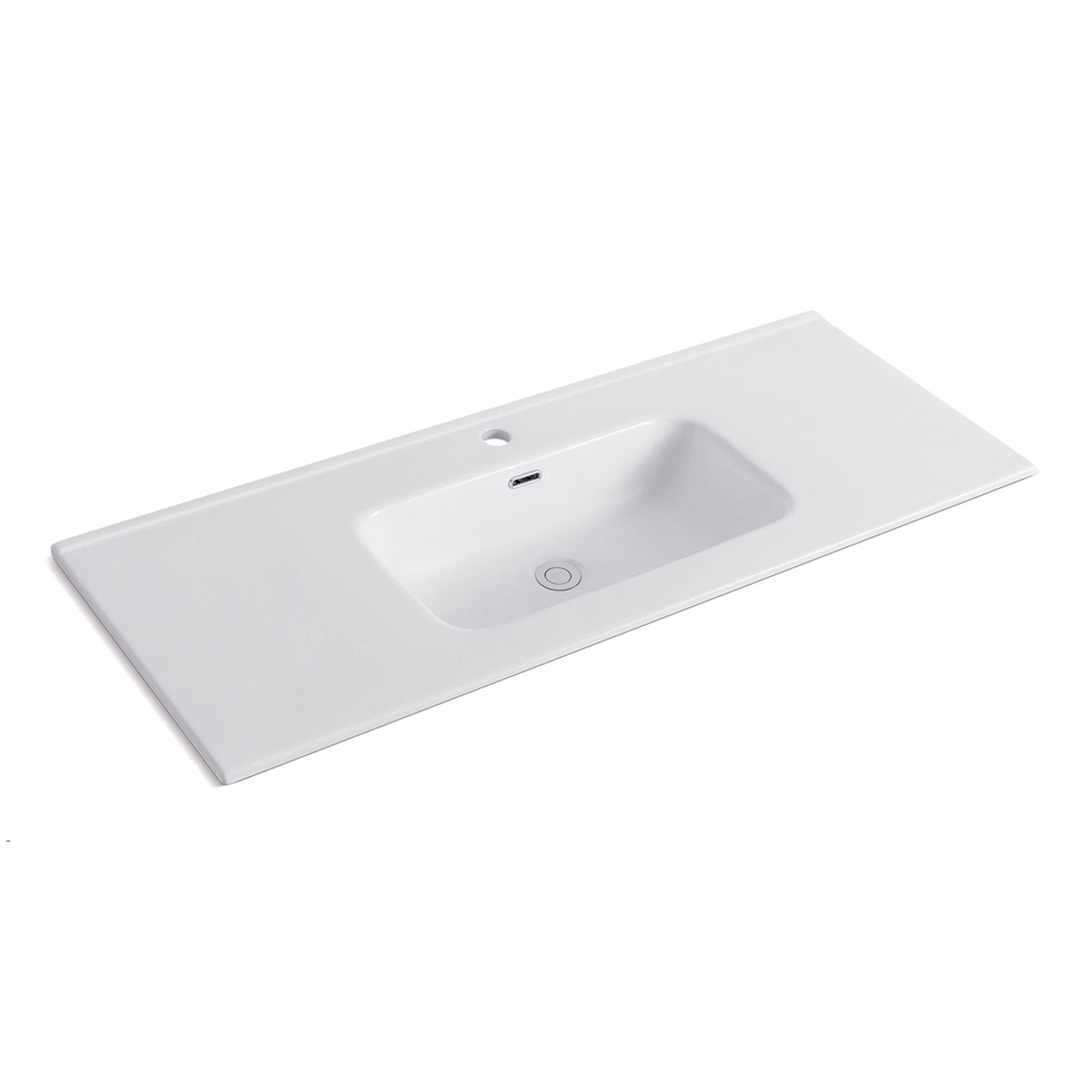 Lavabo ad incasso 121cm bianco in ceramica BathCore linea Alba by CeramicStore | Lo specialista del tuo bagno
