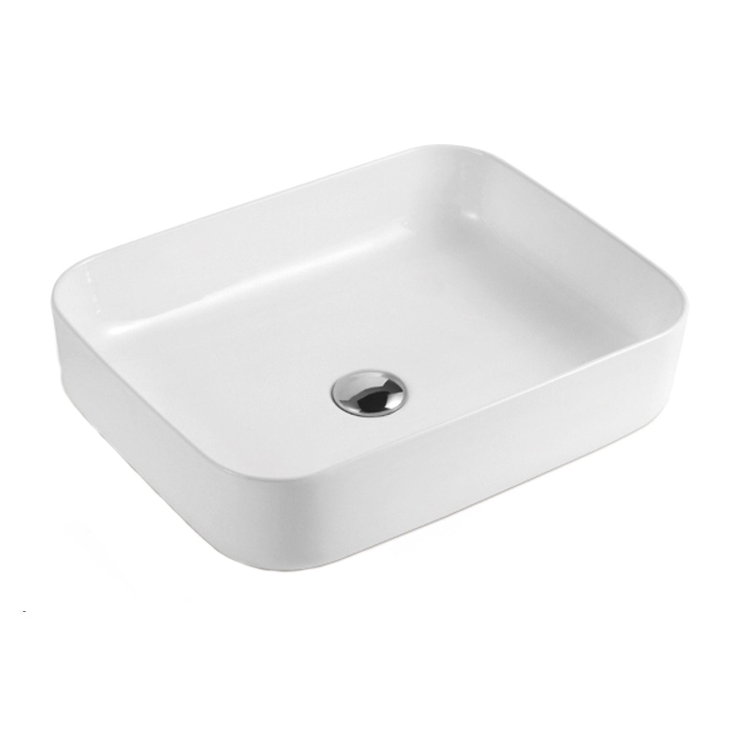 Lavabo consolle 50x40 bianco in ceramica BathCore linea Alba