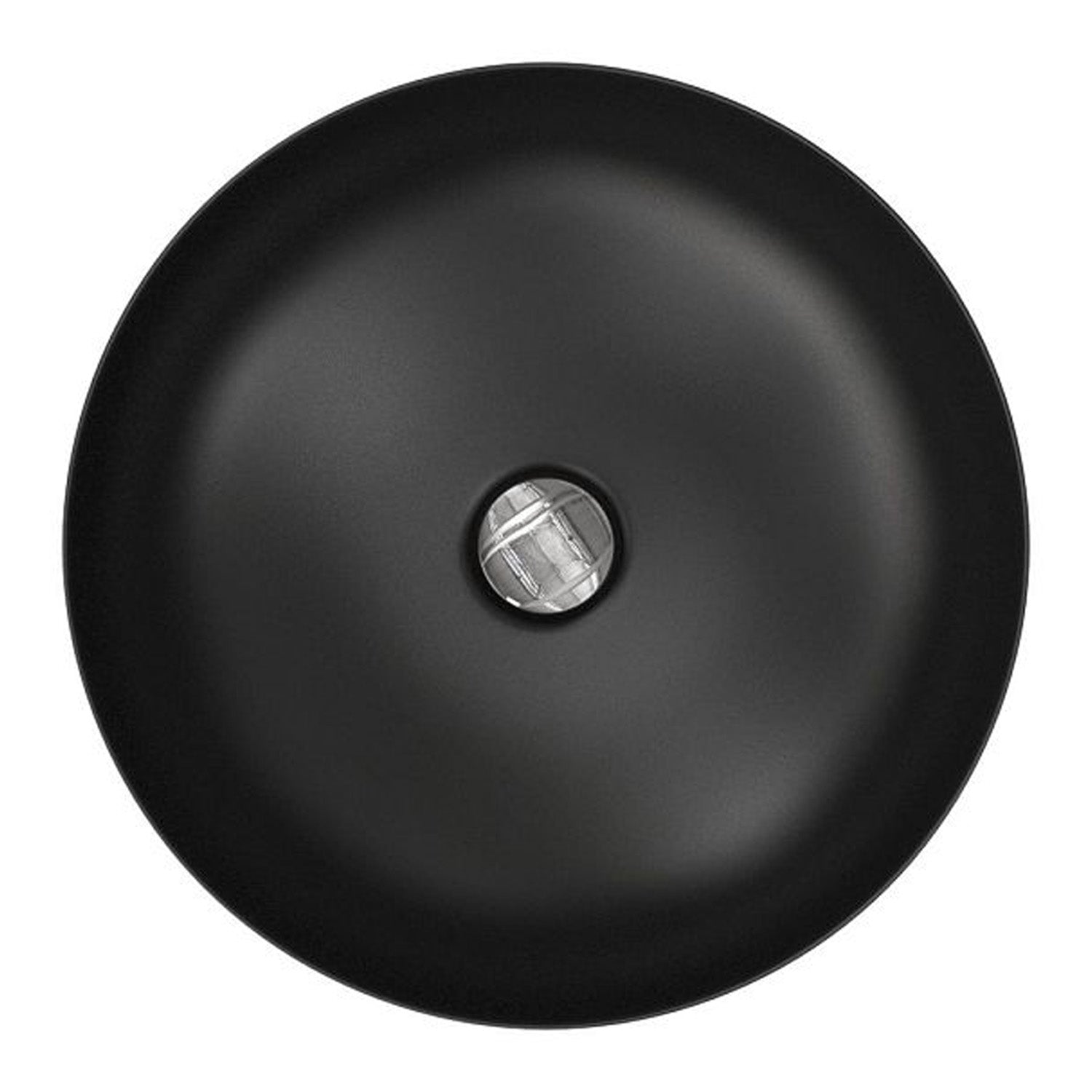  Lavabo da appoggio Ceramica Azzurra Elegance Circle 40 cm con bordo sottile - Carbonio/Antracite