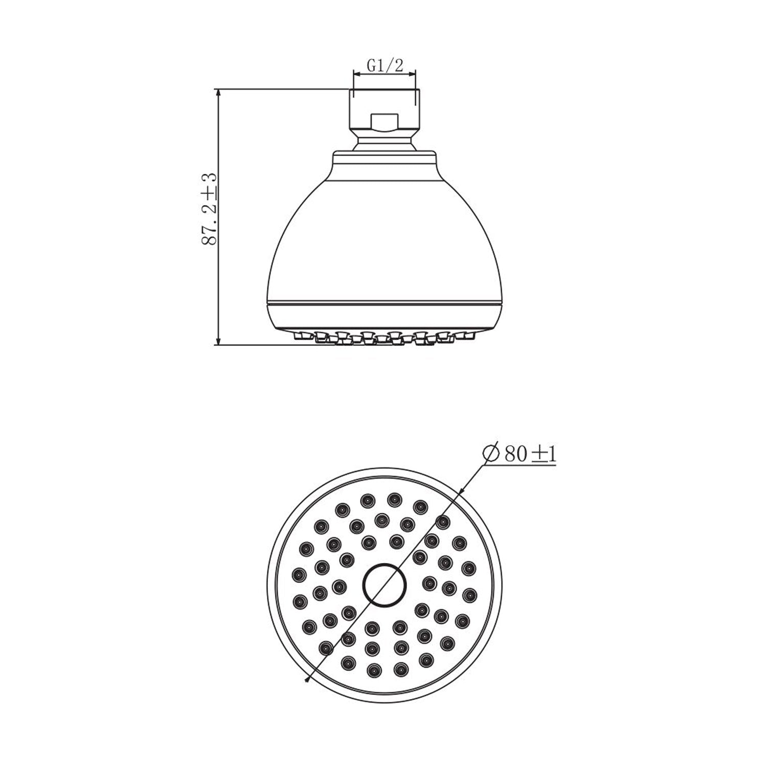  Soffione Glicine in abs monogetto anticalcare by CeramicStore | Lo specialista del tuo bagno