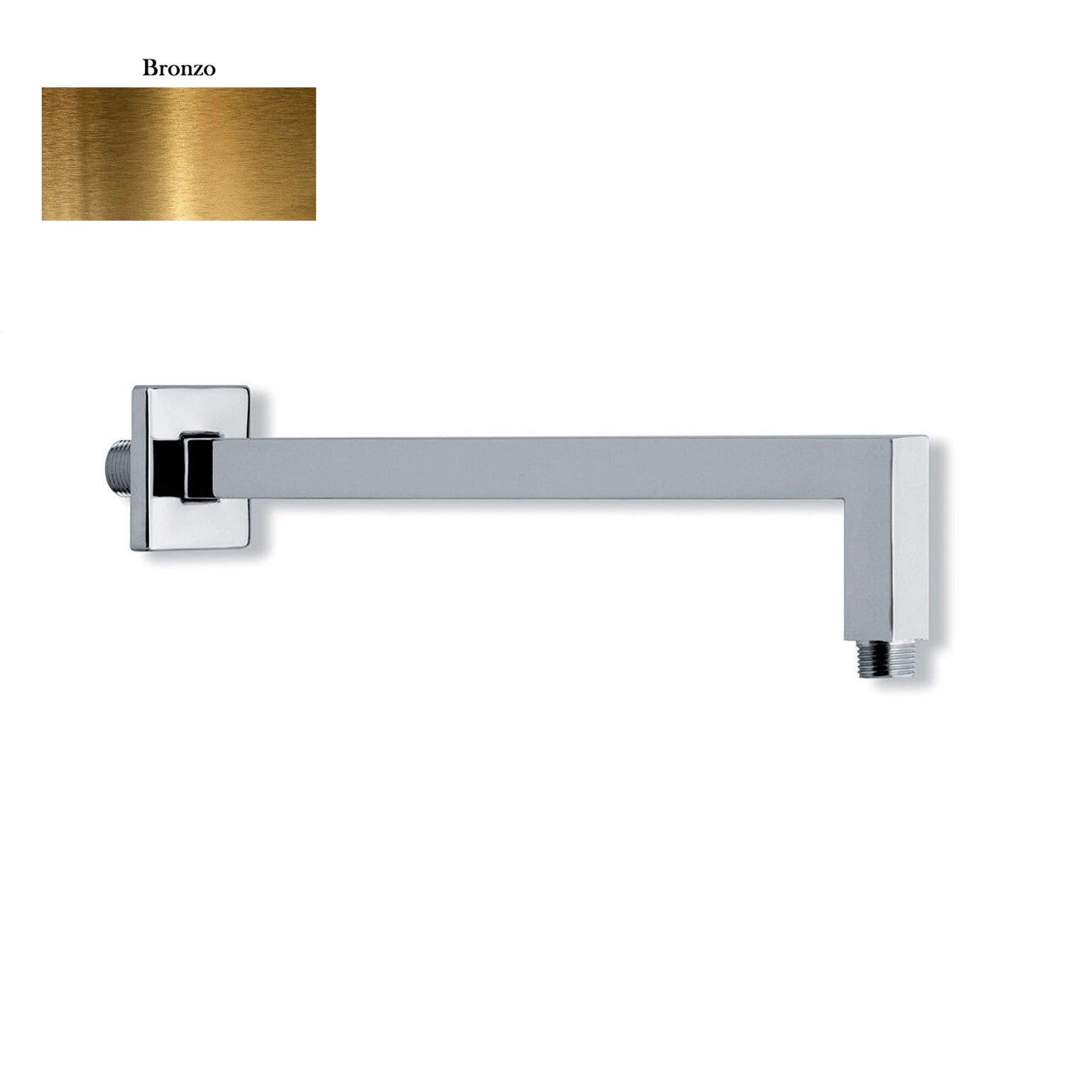 Braccio doccia squadrato in ottone 22x22mm bronzo by CeramicStore | Lo specialista del tuo bagno