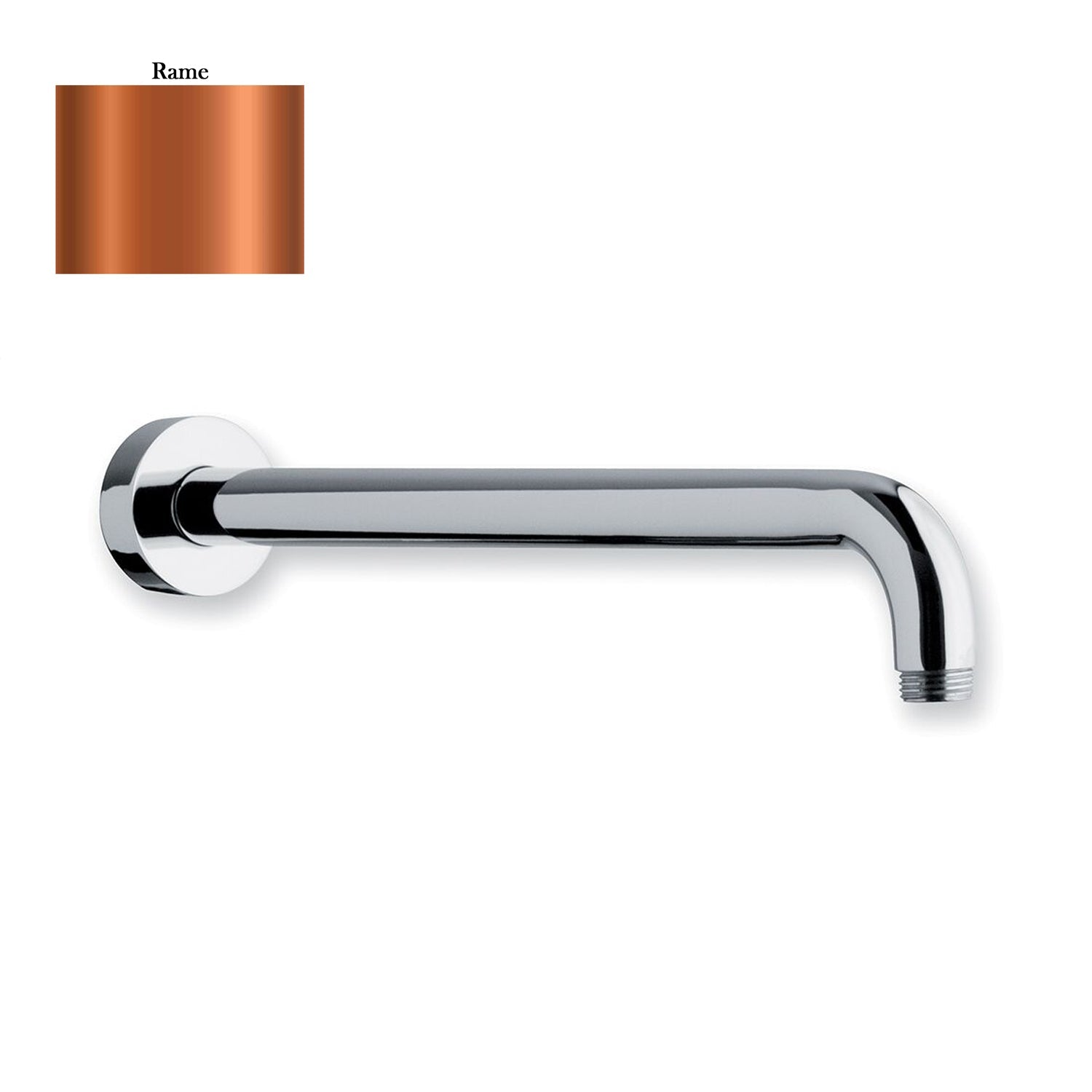 Braccio doccia lusso tondo in ottone lunghezza 400mm rame by CeramicStore | Lo specialista del tuo bagno