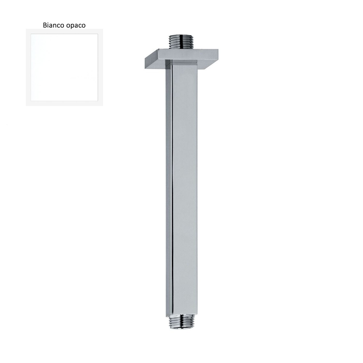 Braccio doccia a soffitto 22x22mm lunghezza 200mm bianco opaco by CeramicStore | Lo specialista del tuo bagno