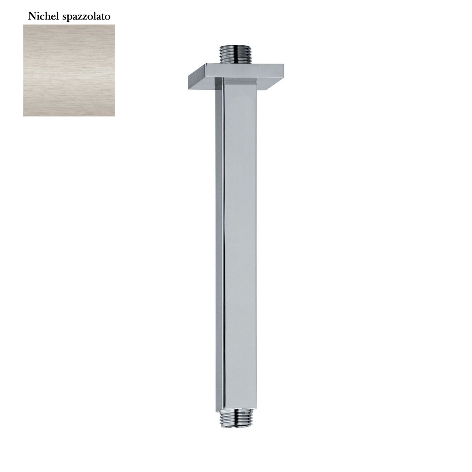 Braccio doccia a soffitto 22x22mm lunghezza 200mm nichel by CeramicStore | Lo specialista del tuo bagno