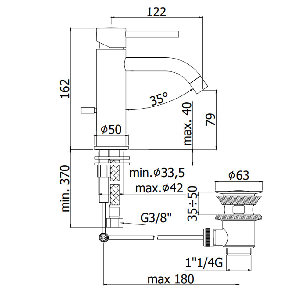  Miscelatore lavabo Paffoni Light ottone cromo con piletta click clack by CeramicStore | Lo specialista del tuo bagno