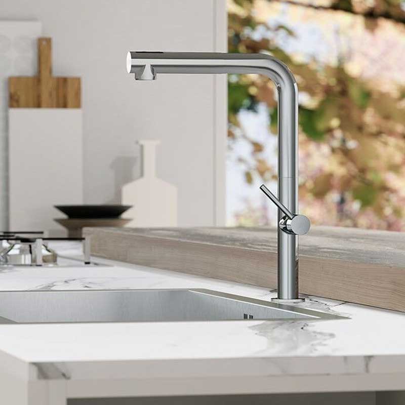 Miscelatore Cucina con doccia estraibile Paffoni Chef CH985CR by CeramicStore | Lo specialista del tuo bagno