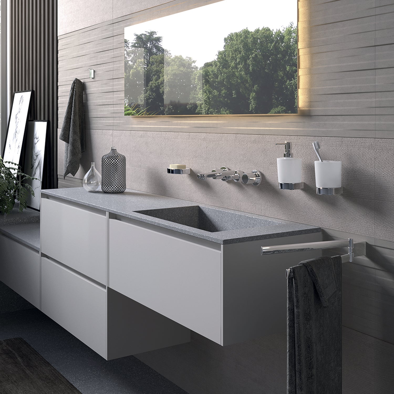  Portasalviette a snodo installazione a parete Kent di Gedy - Cromato by CeramicStore | Lo specialista del tuo bagno