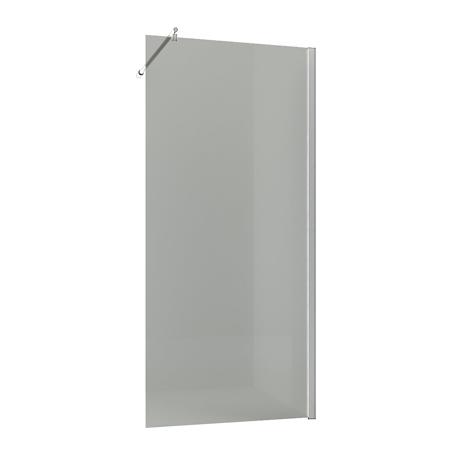 Parete doccia Walk-In assemblata DocciaGo serie Clover 80 cm - Cromo/Vetro Grigio
