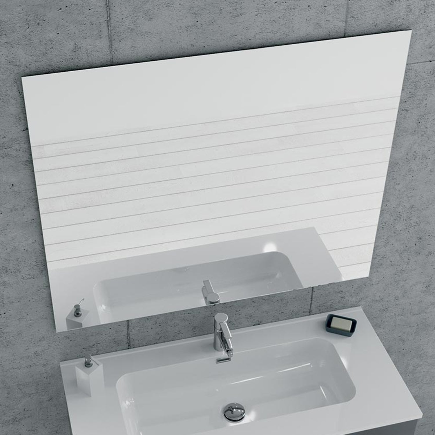  Specchio rettangolare Cubi&Co modello Lucea 70x110 cm filo lucido reversibile by CeramicStore | Lo specialista del tuo bagno