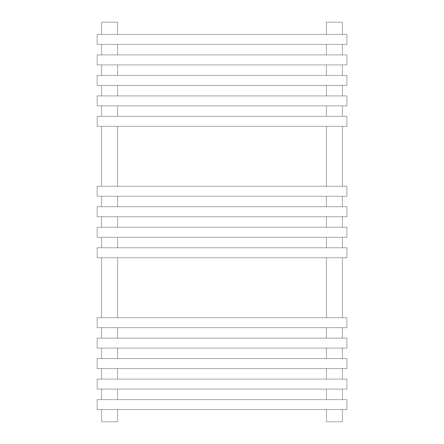  Termoarredo idraulico modello Trapani di Lazzarini 800x500 dritto - Antracite by CeramicStore | Lo specialista del tuo bagno