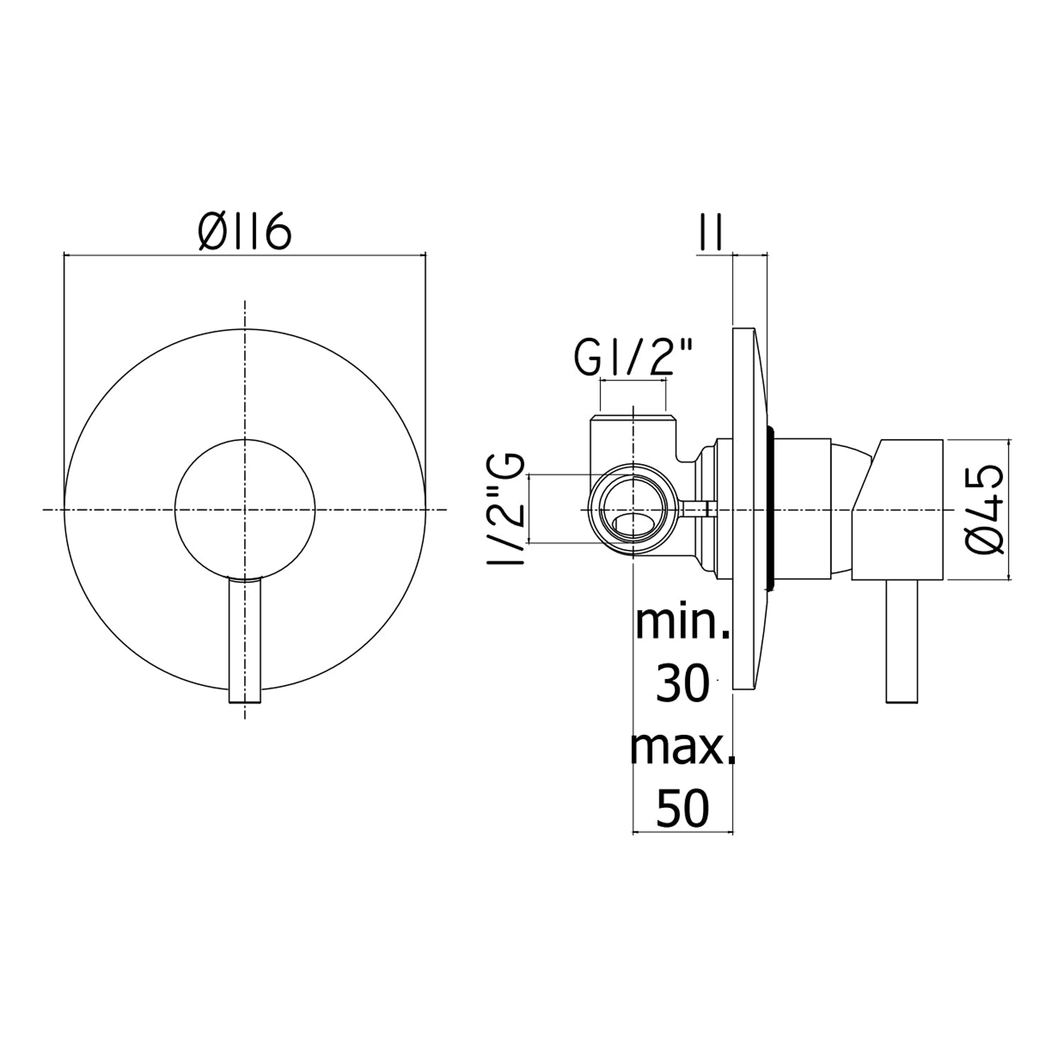  Miscelatore doccia incasso una via Paffoni Light in ottone effetto satinato by CeramicStore | Lo specialista del tuo bagno