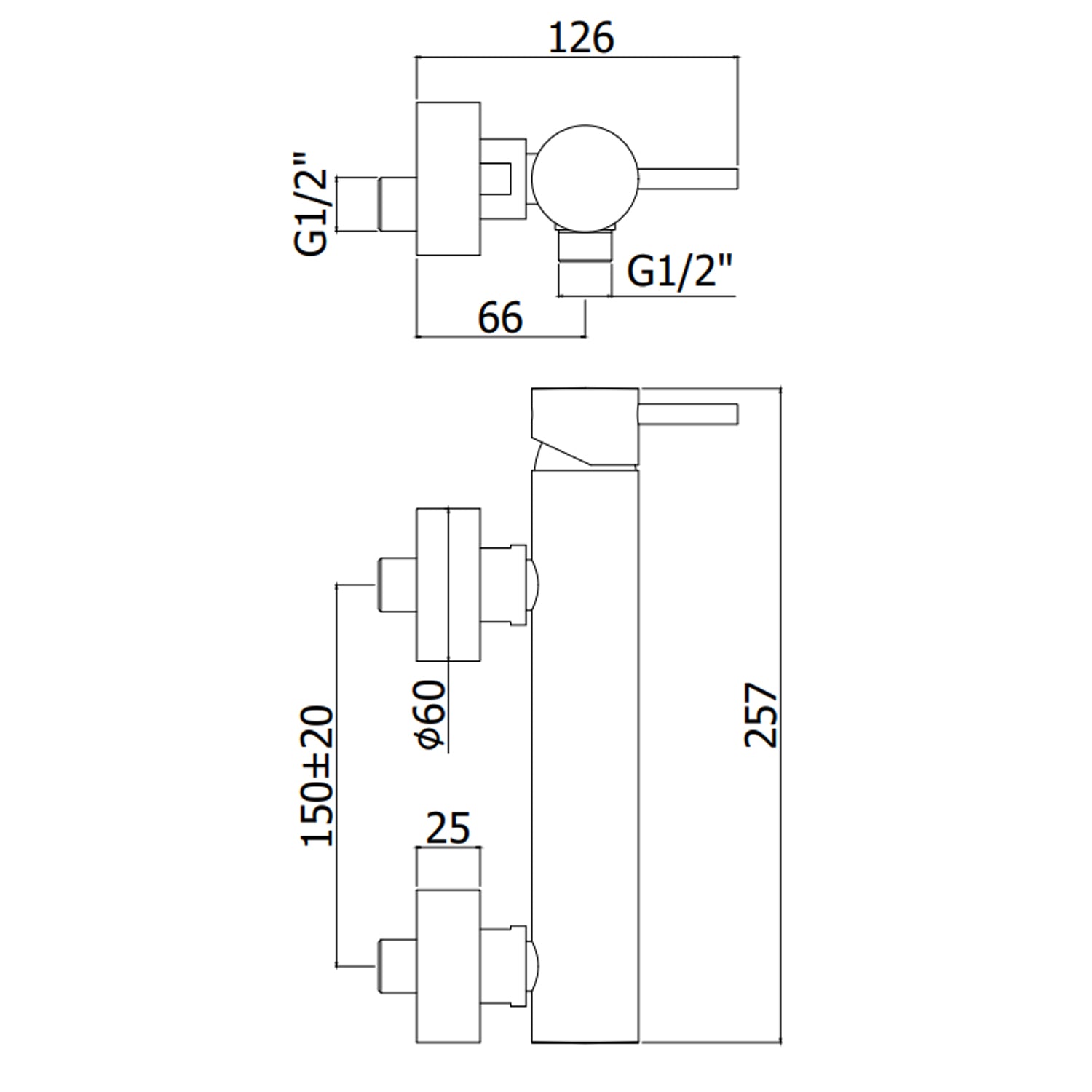  Miscelatore doccia esterno con supporto a muro e doccetta Paffoni Light cromato by CeramicStore | Lo specialista del tuo bagno