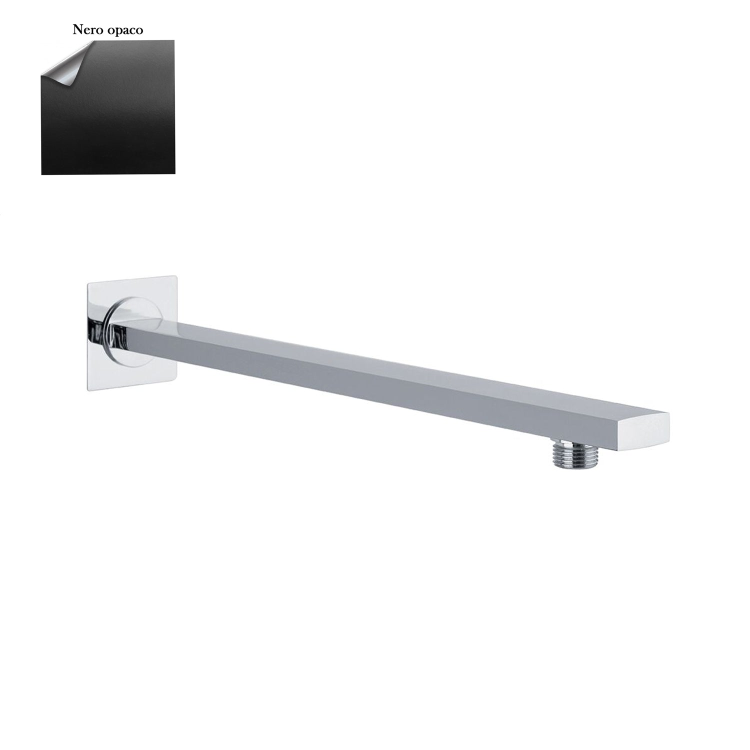 Braccio doccia rettangolare 35x12mm nero by CeramicStore | Lo specialista del tuo bagno