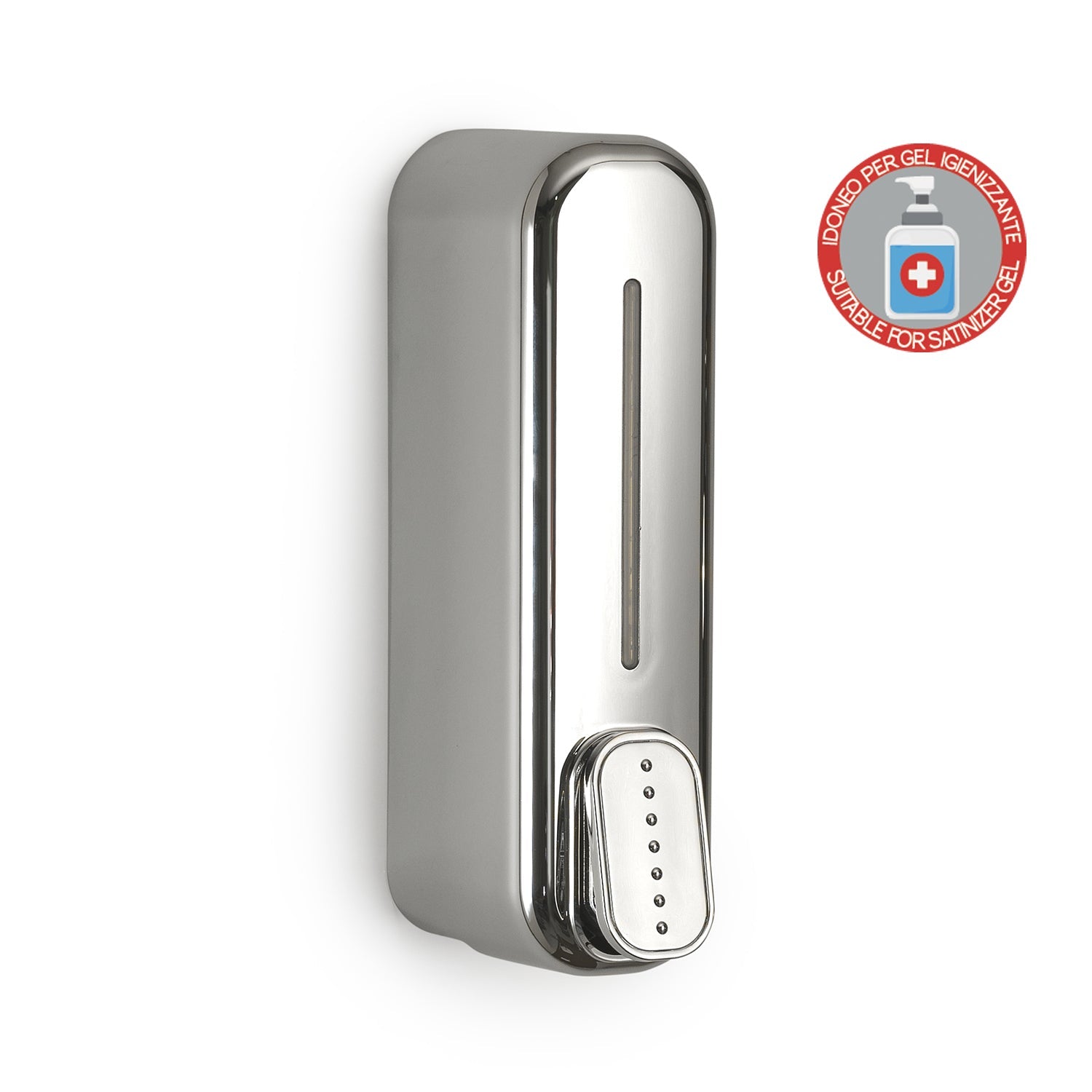  Distributore sapone/gel igienizzante di Gedy modello Mullet da 350 ml - Cromato by CeramicStore | Lo specialista del tuo bagno