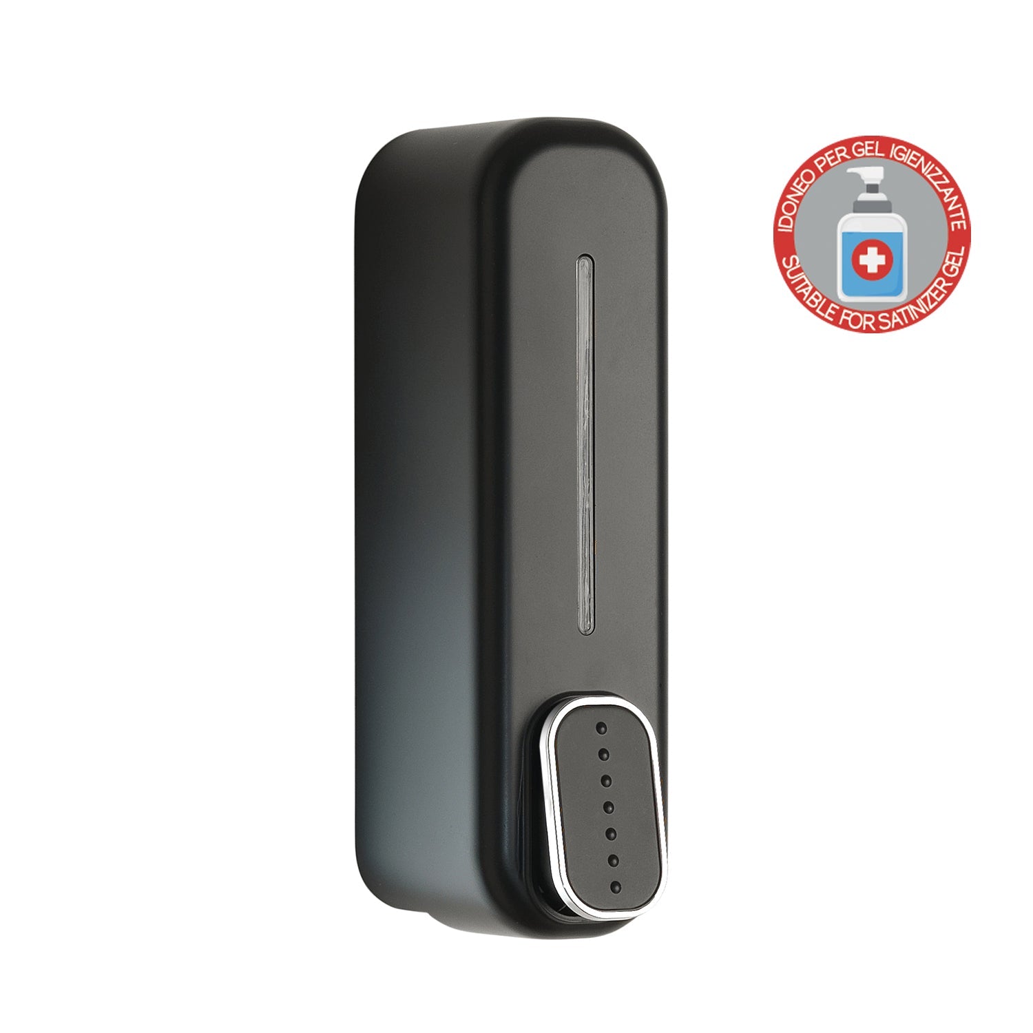  Distributore sapone/gel igienizzante di Gedy modello Mullet da 350 ml - Nero Matt by CeramicStore | Lo specialista del tuo bagno