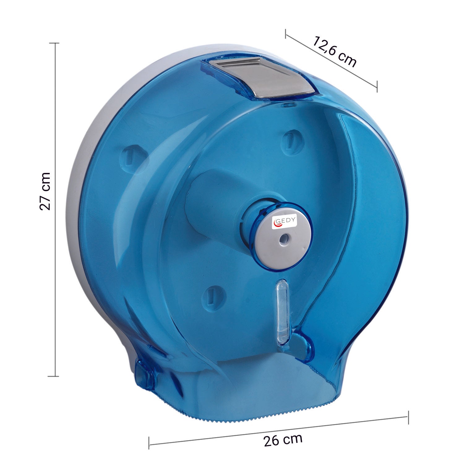  Distributore per rotolo di carta igienica di max 22 cm di Gedy - Azzurro