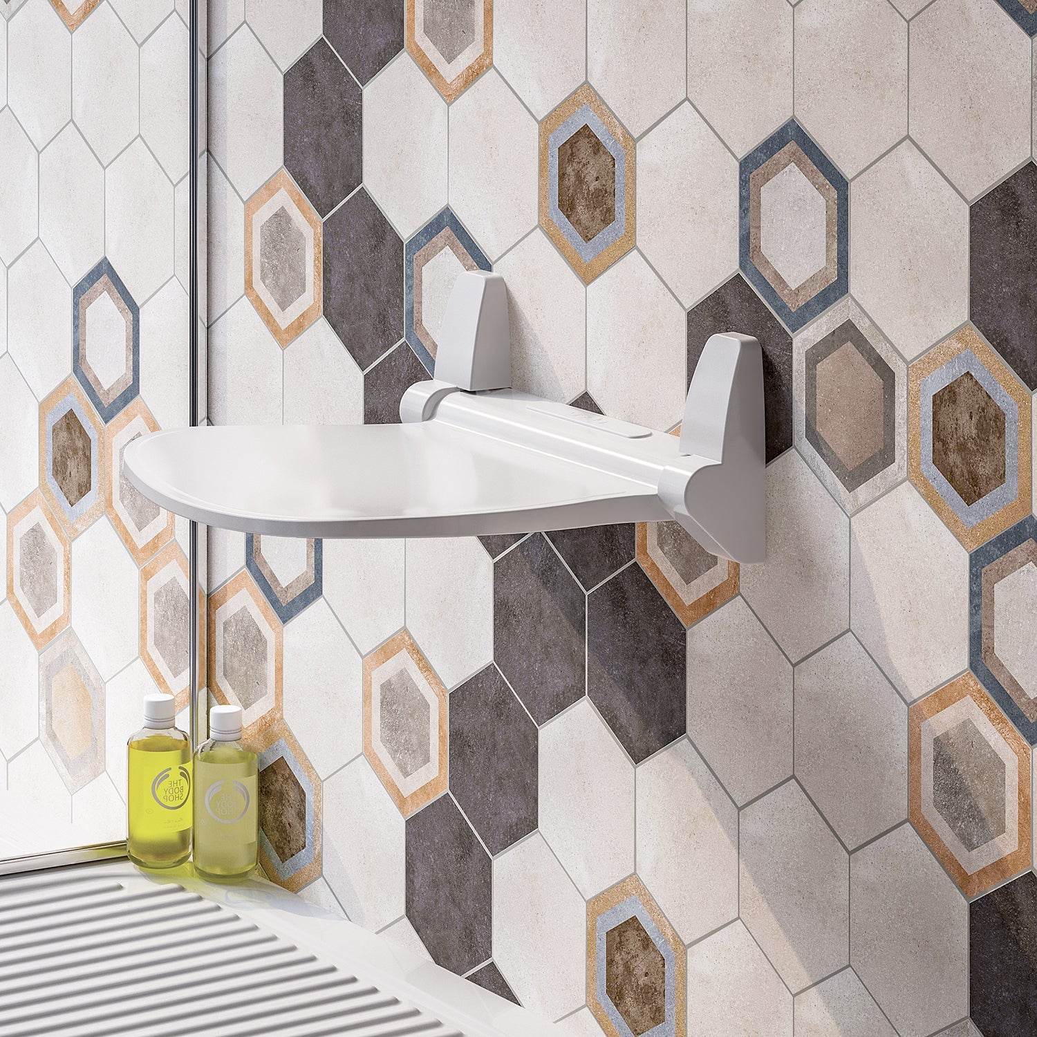  Sedile ribaltabile per doccia Gedy modello Sound di Gedy - Bianco by CeramicStore | Lo specialista del tuo bagno