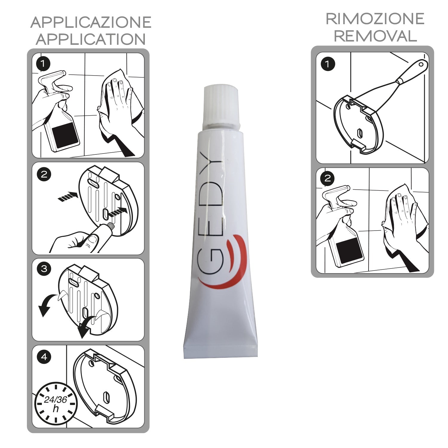  Kit colla Gedy per collezioni accessori con fissaggio a muro 20 ml by CeramicStore | Lo specialista del tuo bagno