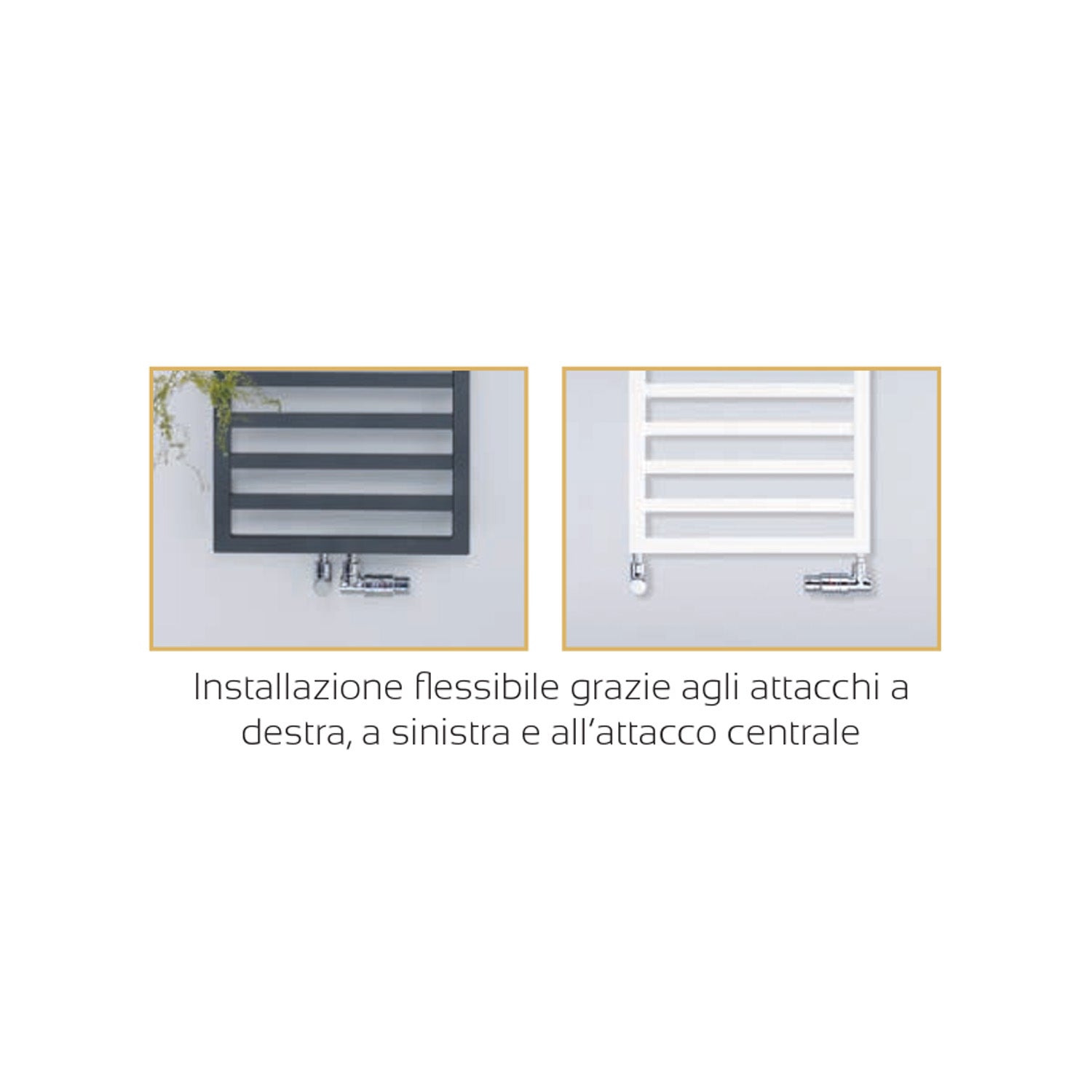 Termoarredo in acciaio bianco Zehnder modello Quaro H. 1403 x L. 450 mm 2