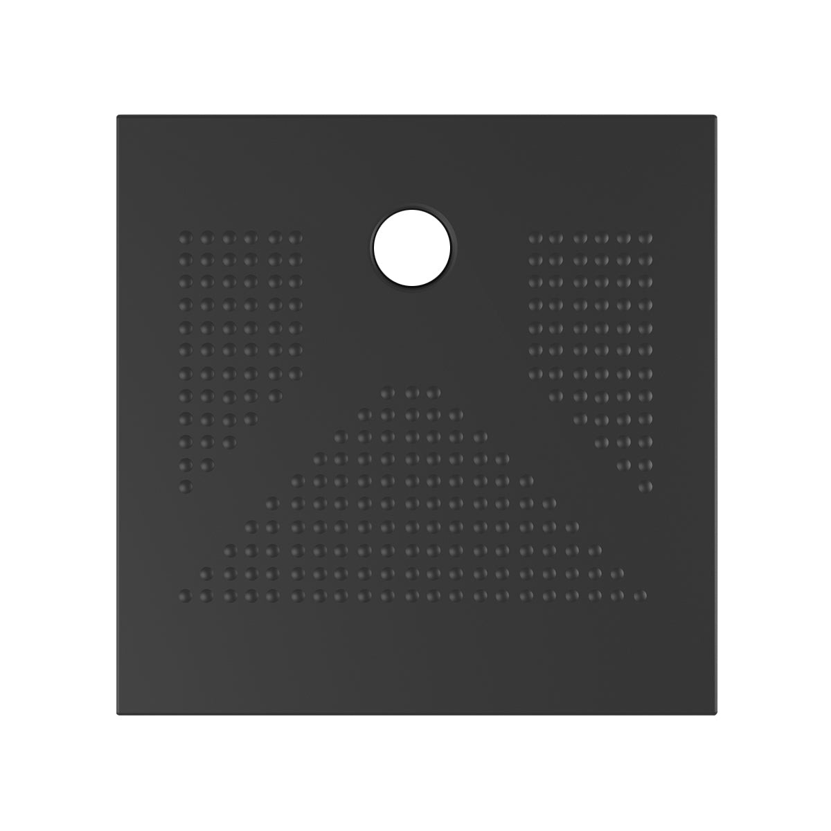 Piatto doccia in ceramica quadrato DocciaGo 80x80 cm - Nero opaco