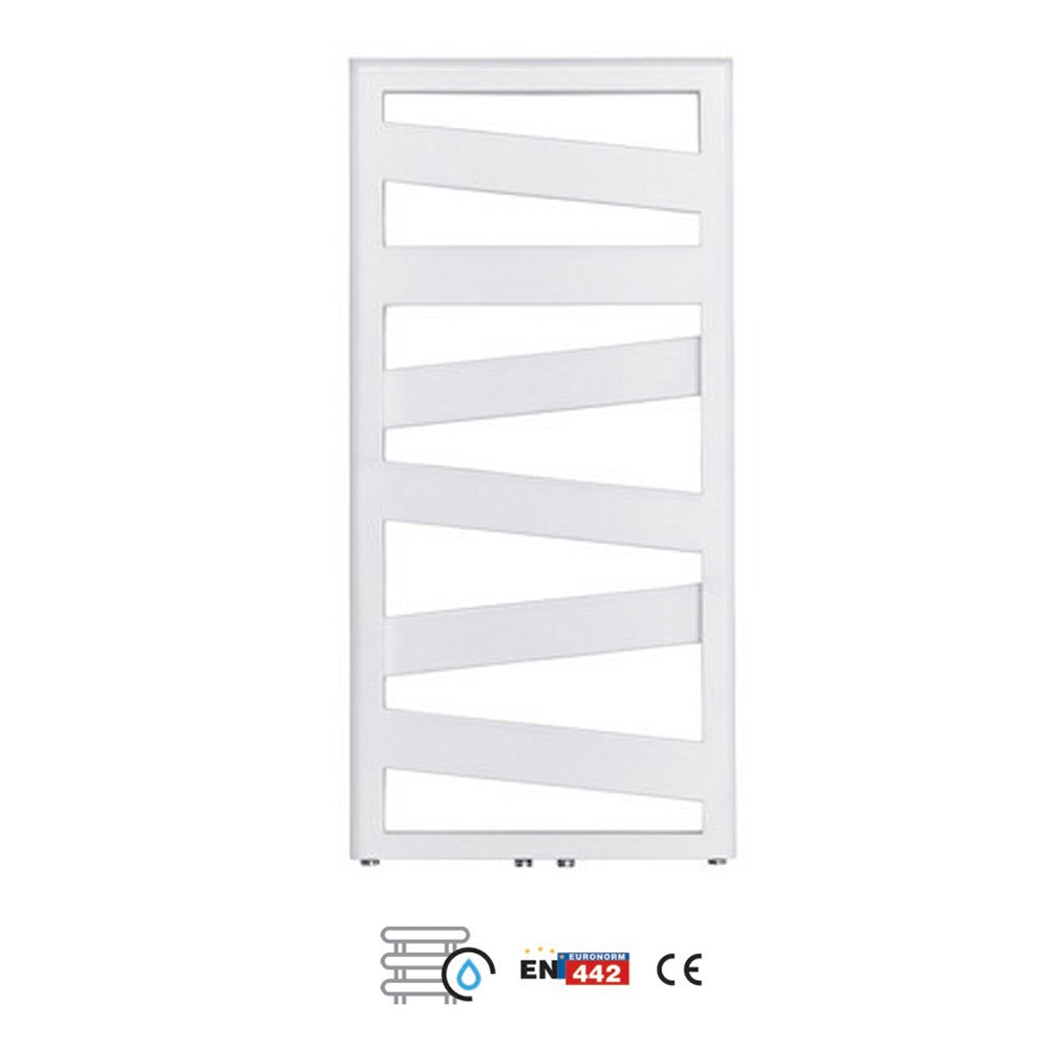 Termoarredo in acciaio Bianco Zehnder modello Ribbon H. 1017 x L. 600 mm 3