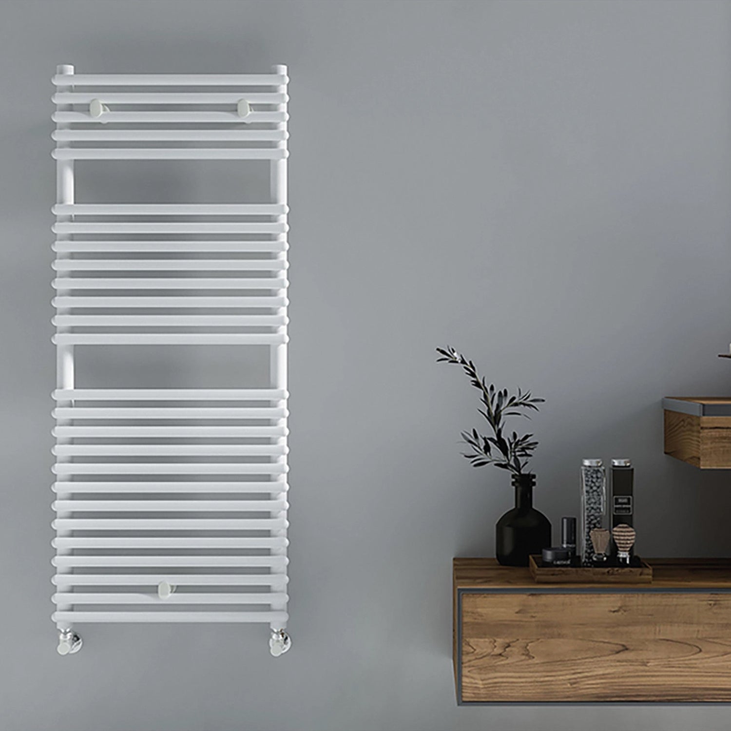  Termoarredo idraulico modello Catania di Lazzarini 1190x500 - Bianco by CeramicStore | Lo specialista del tuo bagno