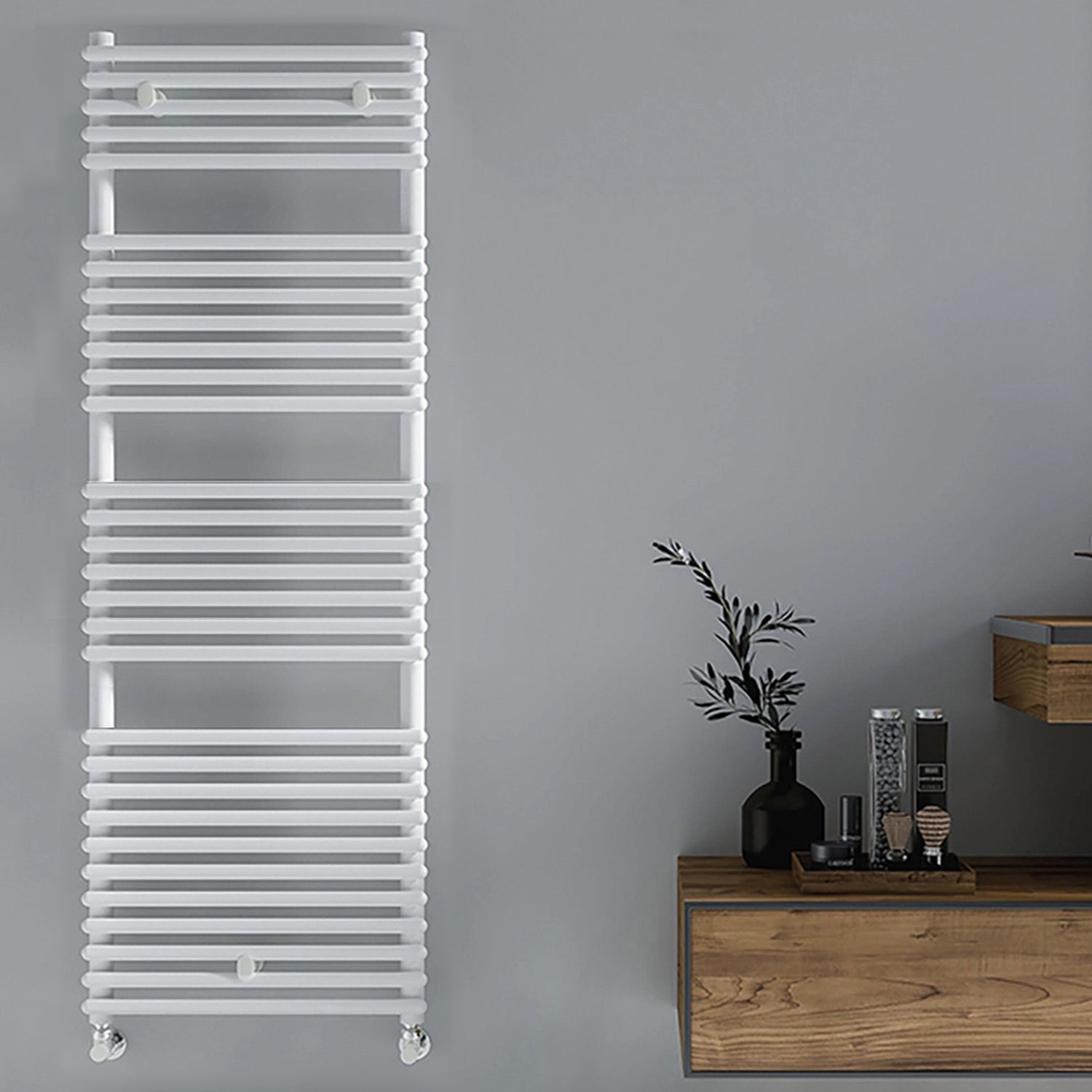  Termoarredo idraulico modello Catania di Lazzarini 1450x600 - Bianco by CeramicStore | Lo specialista del tuo bagno