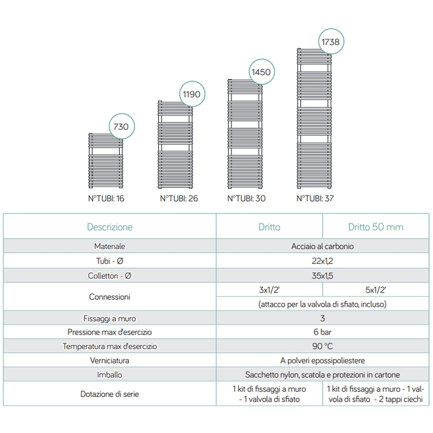  Termoarredo idraulico modello Catania di Lazzarini 1190x500 - Cromo by CeramicStore | Lo specialista del tuo bagno