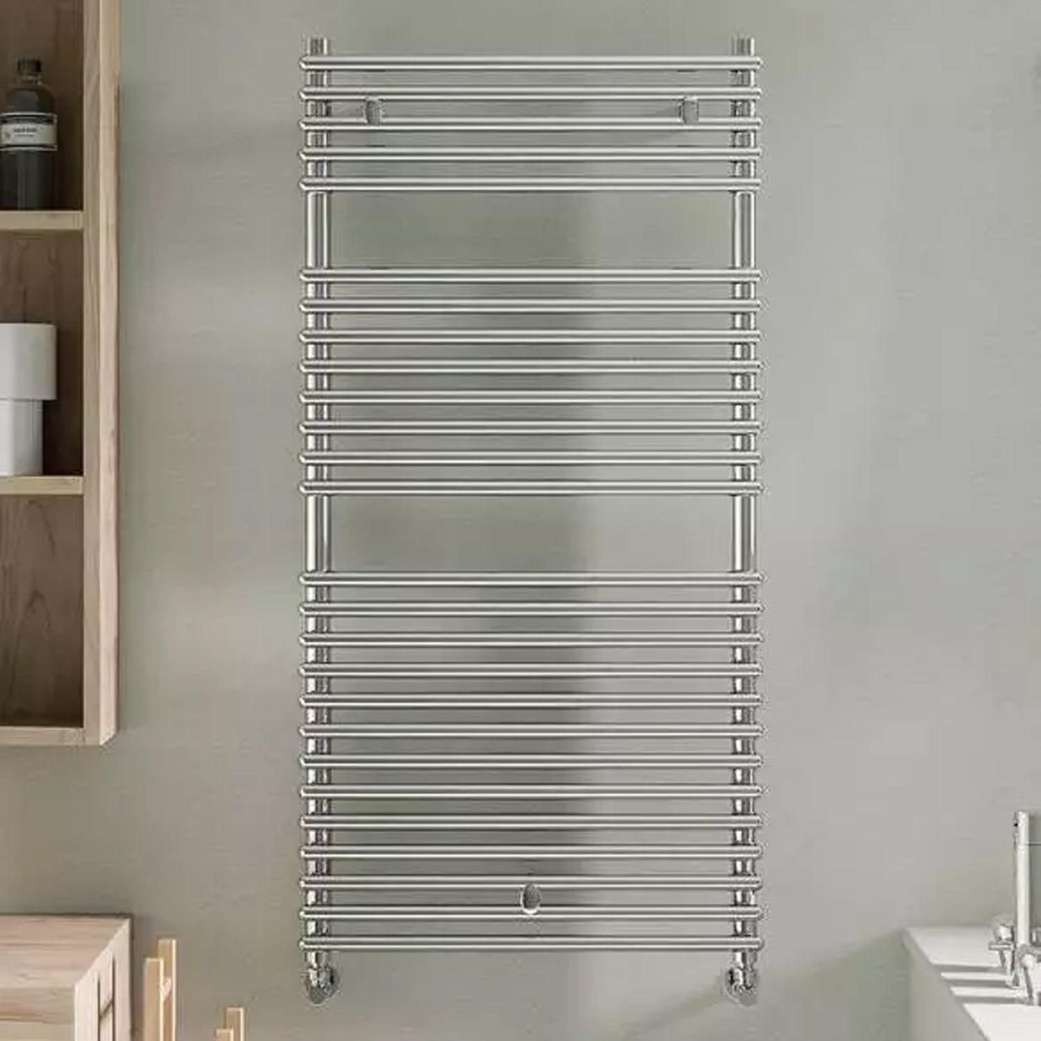 Termoarredo idraulico modello Catania di Lazzarini 1190x500 - Cromo by CeramicStore | Lo specialista del tuo bagno