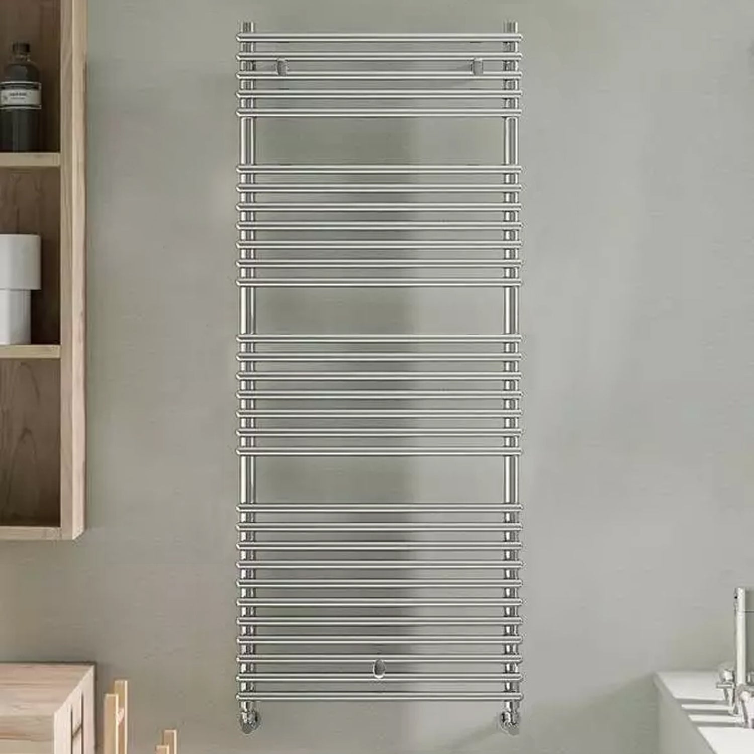 Termoarredo idraulico modello Catania di Lazzarini 1450x500 - Cromo by CeramicStore | Lo specialista del tuo bagno