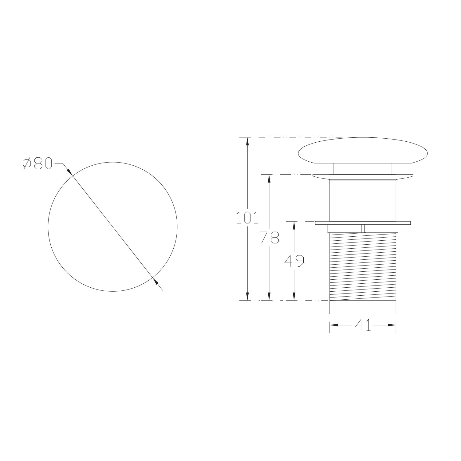  Piletta Click Clack per lavabo BathCore Infinity - Salmone Opaco by CeramicStore | Lo specialista del tuo bagno