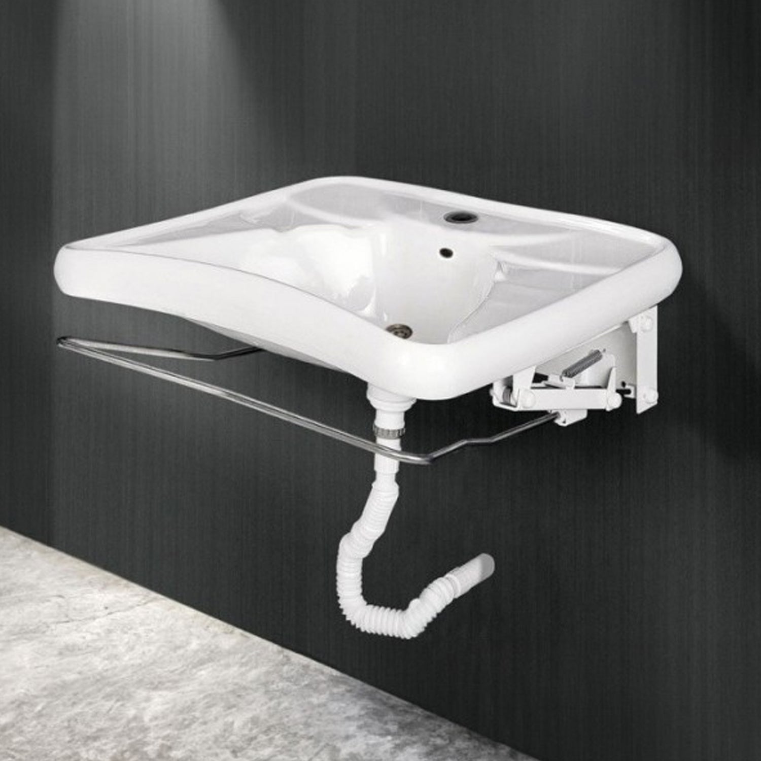 Staffa pneumatica per lavabo disabili con regolazione con leva anteriore 3