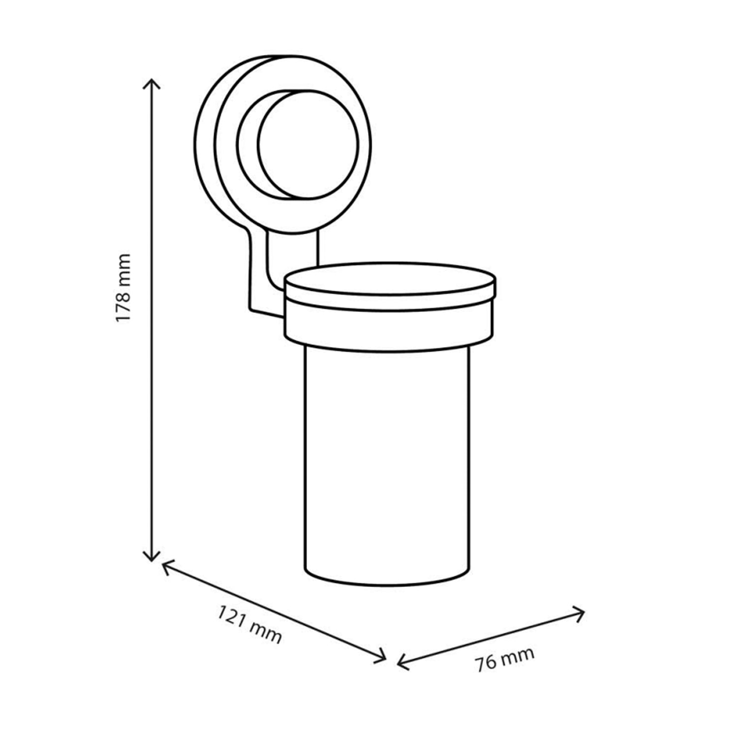 Porta bicchiere a parete Koemo serie Kissy - Cromo 3