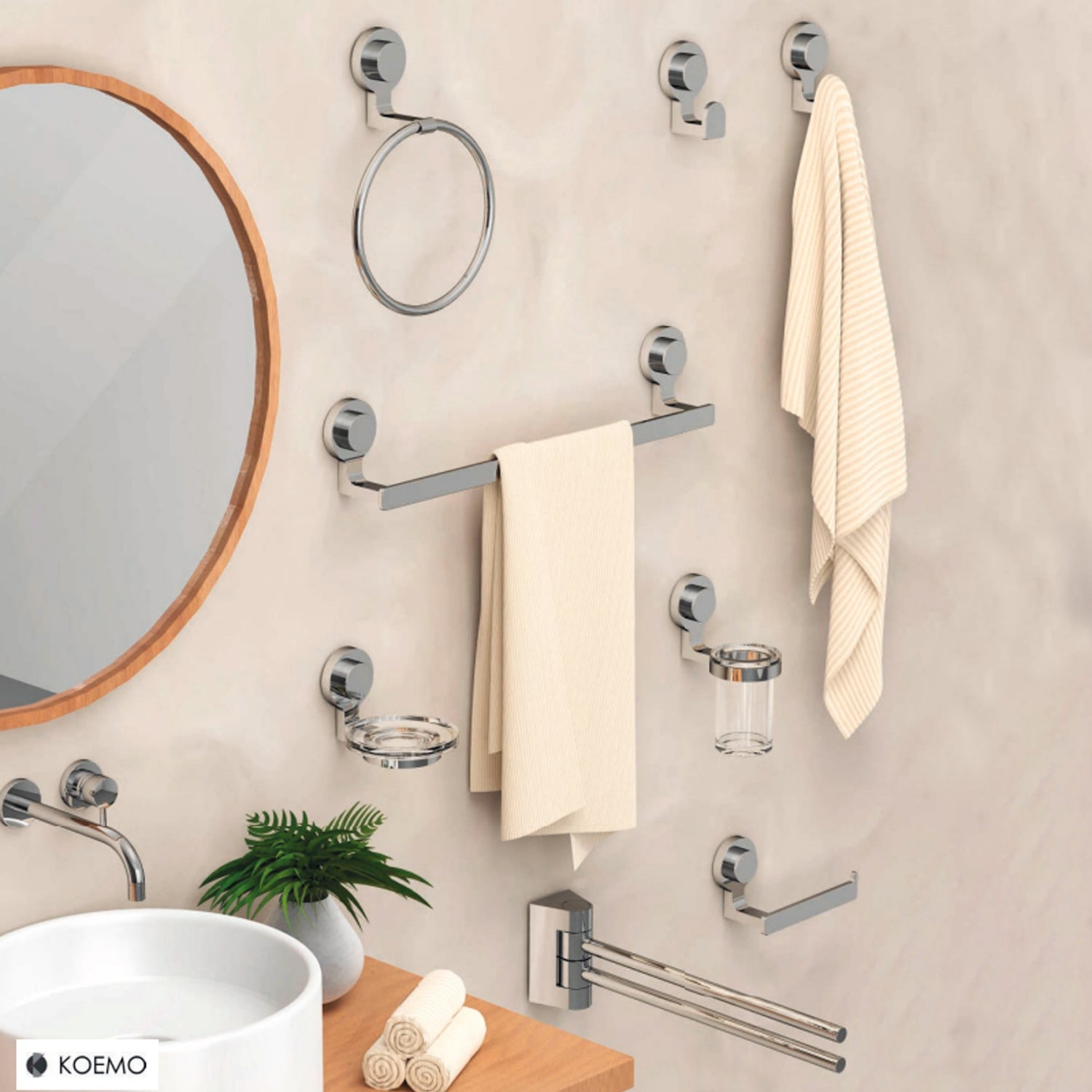 Set appendini 2 PZ Koemo serie Kissy - Cromo 2