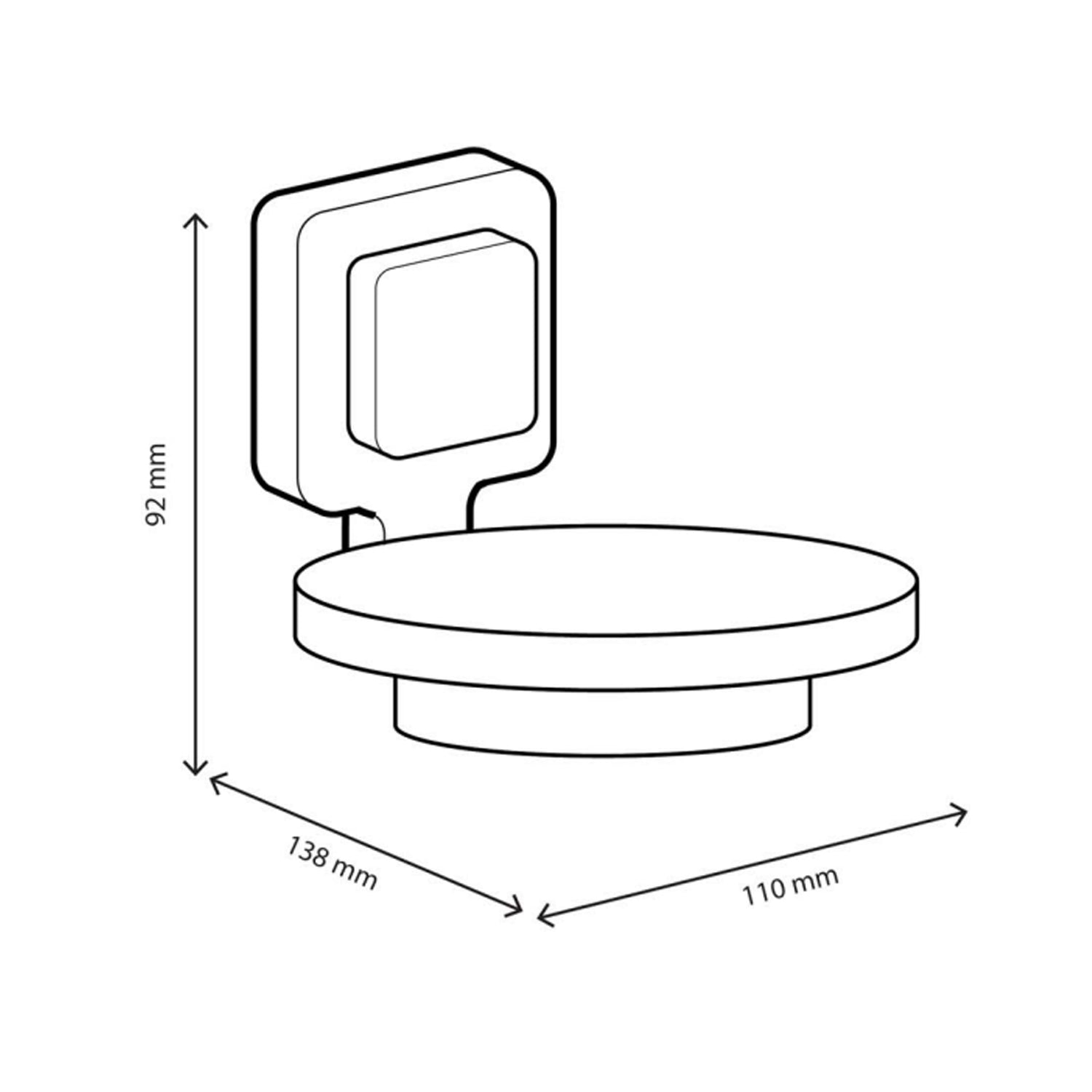 Portasapone a parete Koemo serie Kara - Cromo 2