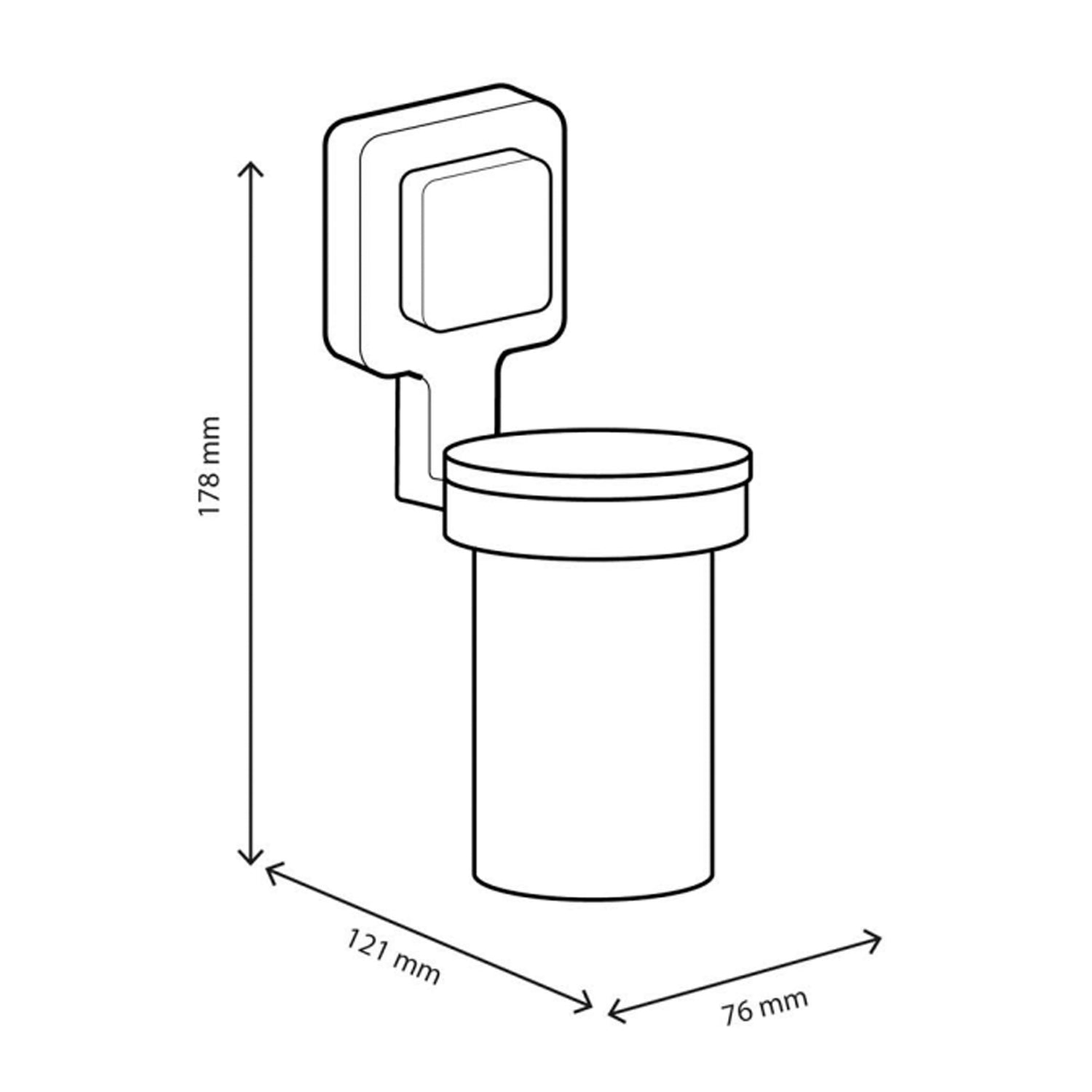 Porta bicchiere a parete Koemo serie Kara - Cromo 3