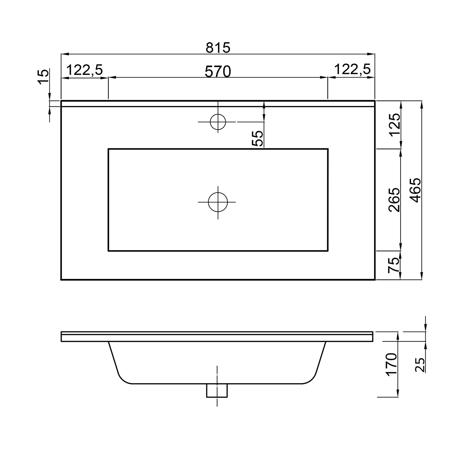 Mobile bagno a due cassetti con lavabo in ceramica specchio e lampada cm 100 Bianco Opaco - Cubi&Co modello Fluid 3 by CeramicStore | Lo specialista del tuo bagno