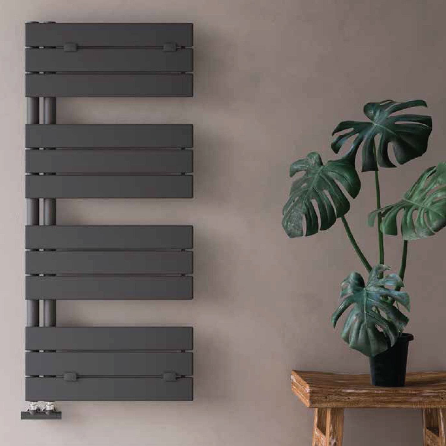 Termoarredo idraulico modello Alba di Lazzarini 1130x500 - Antracite by CeramicStore | Lo specialista del tuo bagno