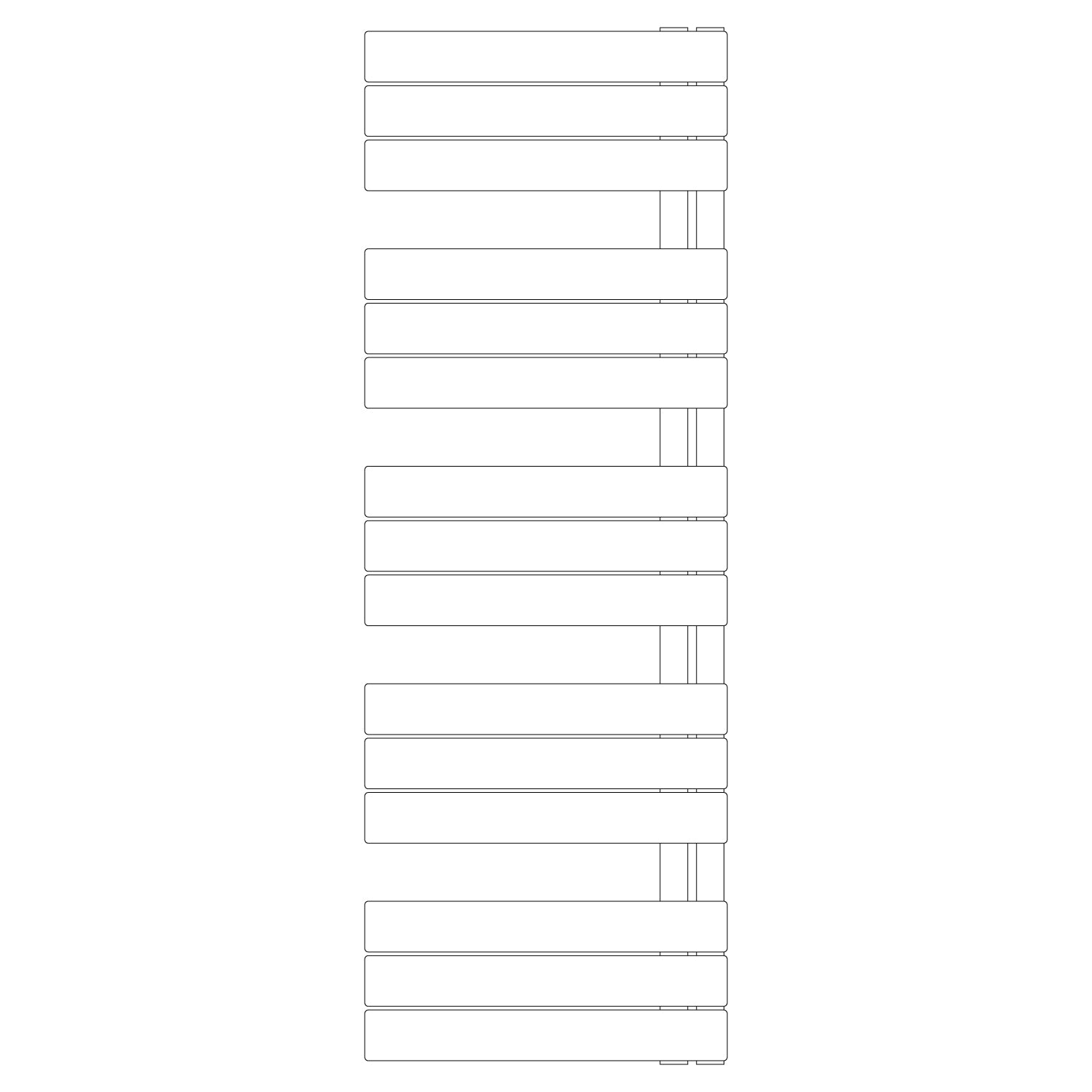  Termoarredo idraulico modello Alba di Lazzarini 1430x500 - Antracite by CeramicStore | Lo specialista del tuo bagno