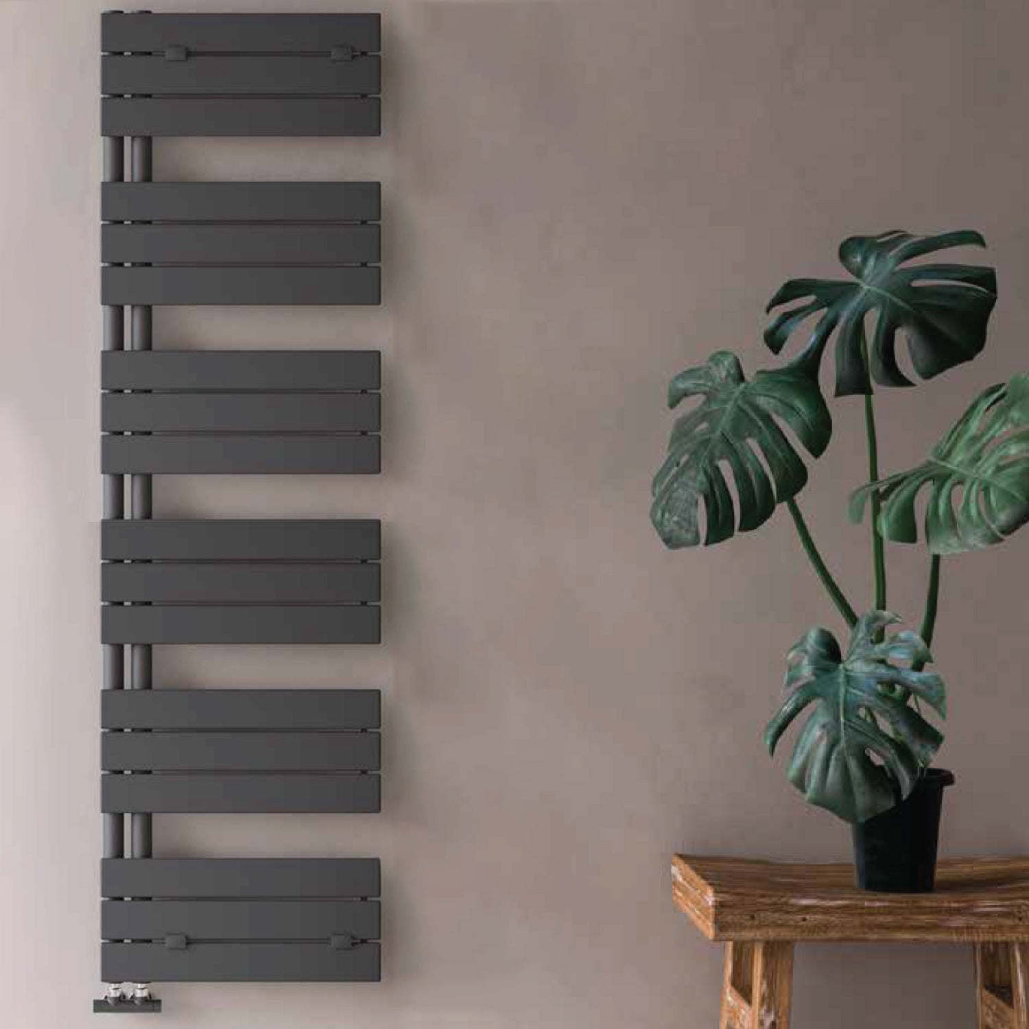 Termoarredo idraulico modello Alba di Lazzarini 1730x500 - Antracite by CeramicStore | Lo specialista del tuo bagno