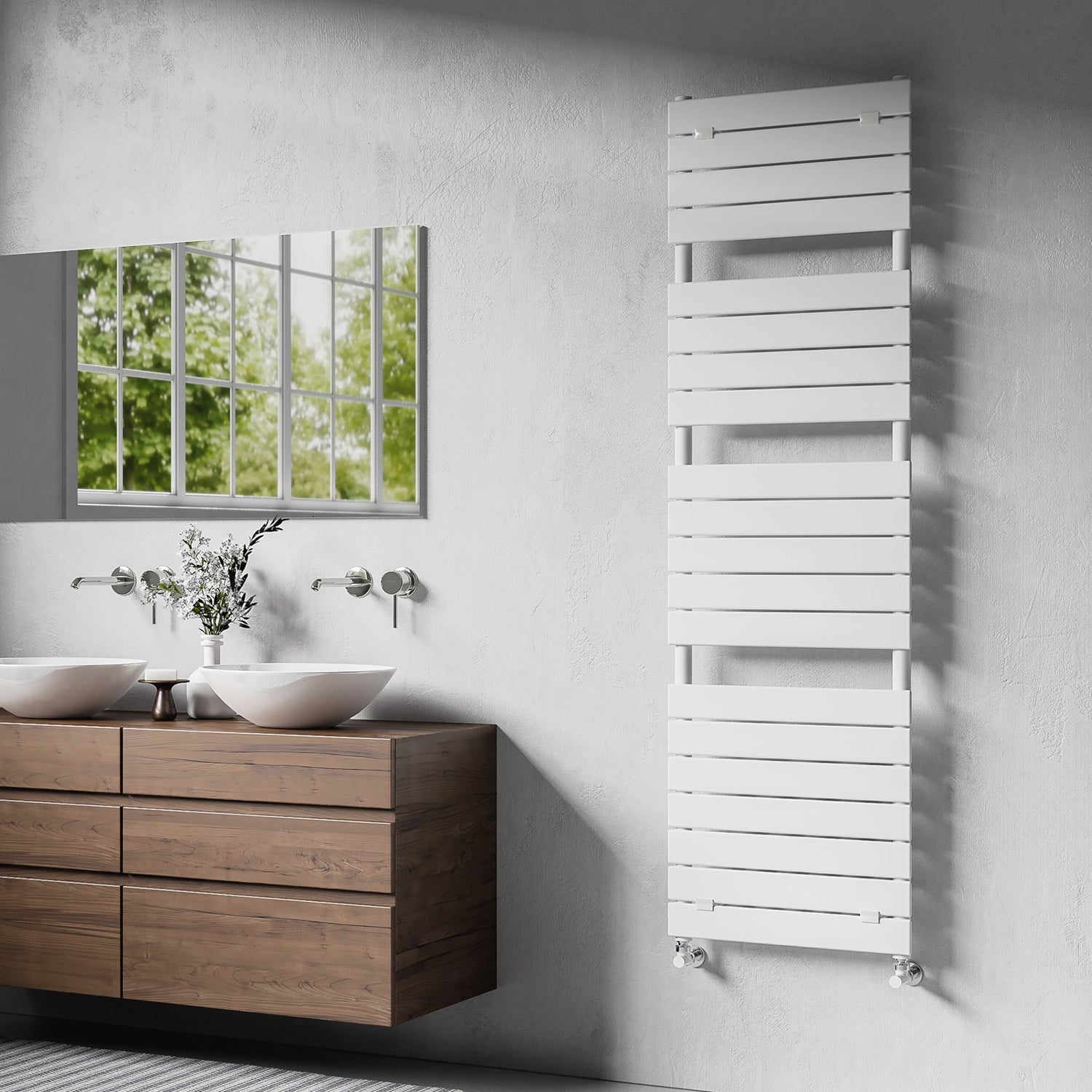  Termoarredo idraulico modello Palermo di Lazzarini 1738x500 - Bianco by CeramicStore | Lo specialista del tuo bagno