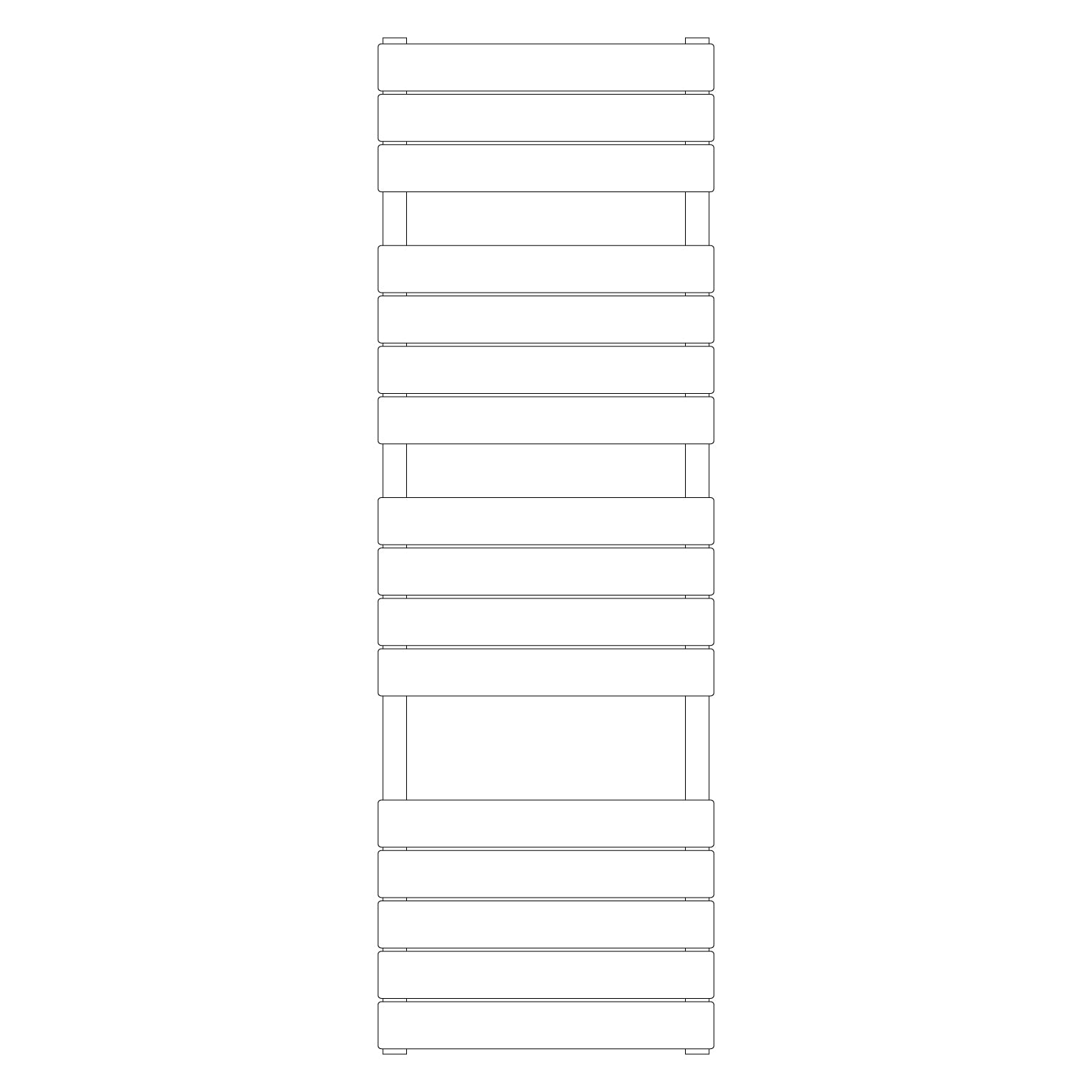  Termoarredo idraulico modello Egadi di Lazzarini 1512x500 mm B-Brass by CeramicStore | Lo specialista del tuo bagno