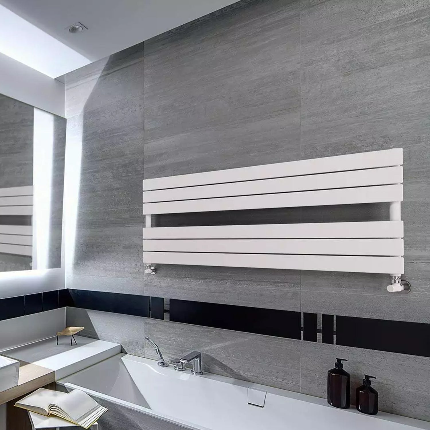  Termoarredo idraulico modello Genova di Lazzarini 534x1200 - Bianco by CeramicStore | Lo specialista del tuo bagno