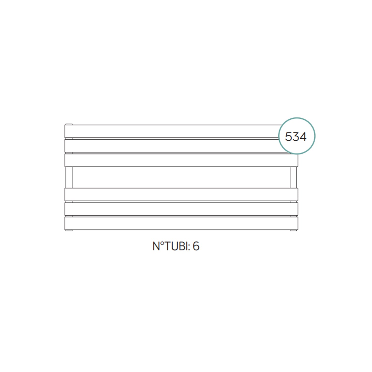  Termoarredo idraulico modello Genova di Lazzarini 534x1200 - Bianco by CeramicStore | Lo specialista del tuo bagno
