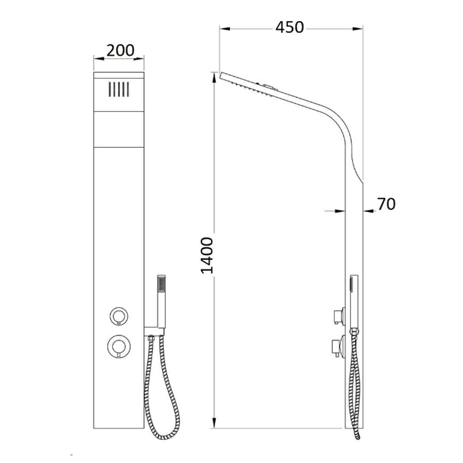  Colonna doccia in acciaio multifunzione anticalcare e miscelatore 2 vie by CeramicStore | Lo specialista del tuo bagno