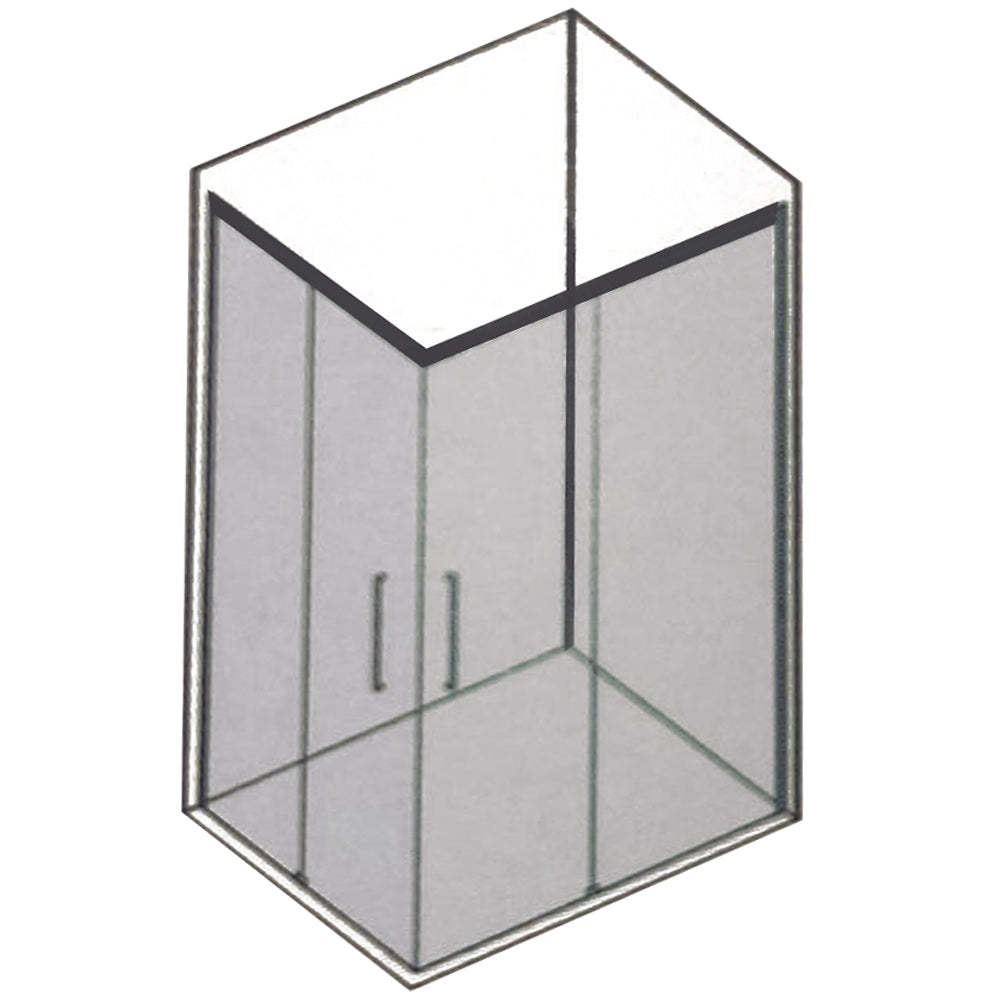  Box doccia rettangolare con apertura angolare cm 90x70 modello Lauren in cristallo temperato mm 8 -LATO DESTRO by CeramicStore | Lo specialista del tuo bagno