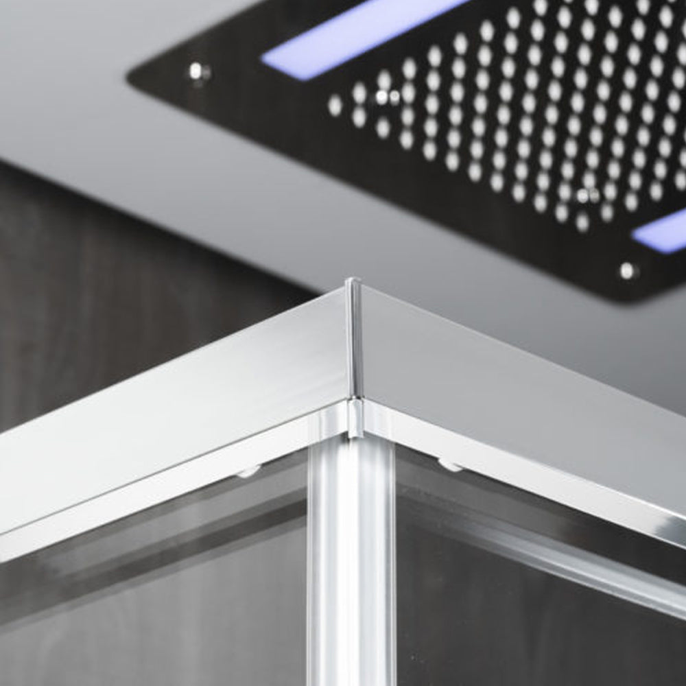  Box doccia rettangolare con apertura angolare cm 90x80 modello Lauren in cristallo temperato mm 8 -LATO SINISTRO by CeramicStore | Lo specialista del tuo bagno