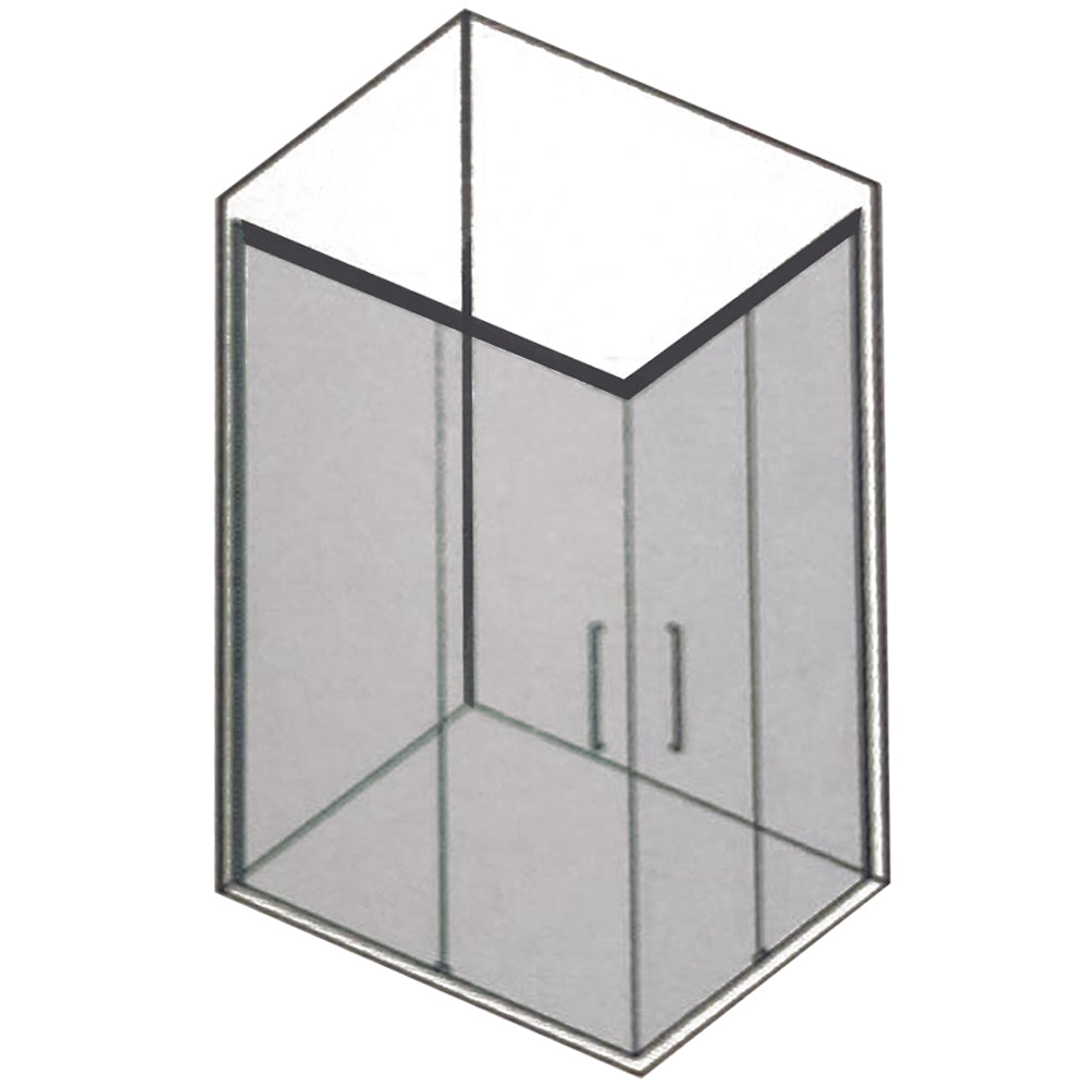  Box doccia rettangolare con apertura angolare cm 90x120 modello Lauren in cristallo temperato mm 8 -LATO SINISTRO by CeramicStore | Lo specialista del tuo bagno